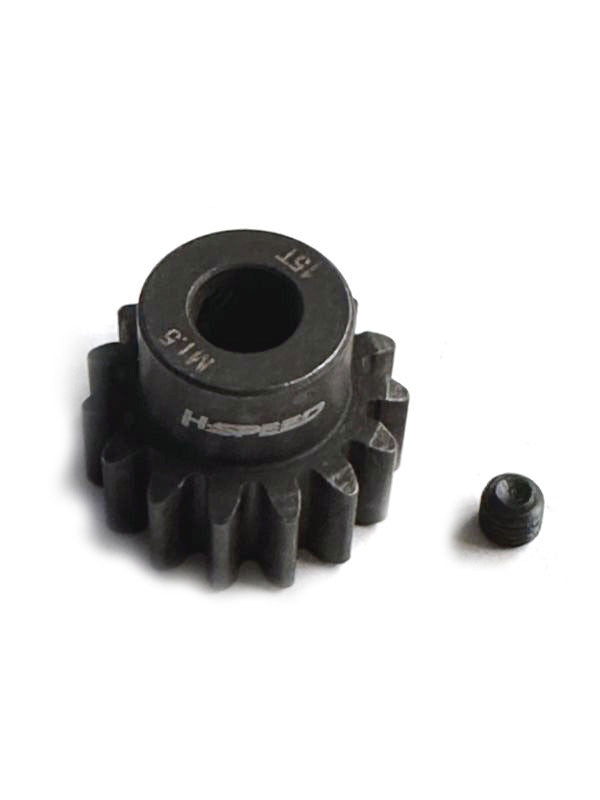Pignon acier 15 dents M1,5 alésage 8mm - Breizh Modélisme.