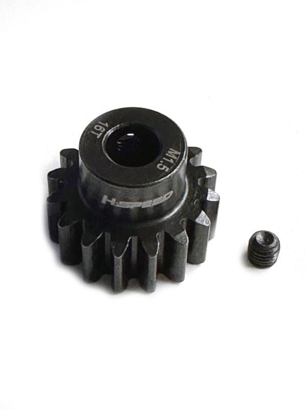Pignon acier 16 dents M1,5 alésage 8mm - Breizh Modélisme.