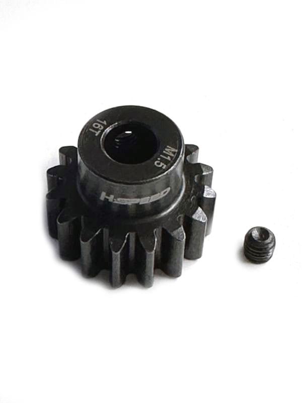 Pignon acier 16 dents M1,5 alésage 8mm - Breizh Modélisme.