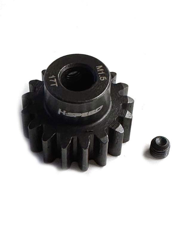 Pignon acier 17 dents M1,5 alésage 8mm - Breizh Modélisme.