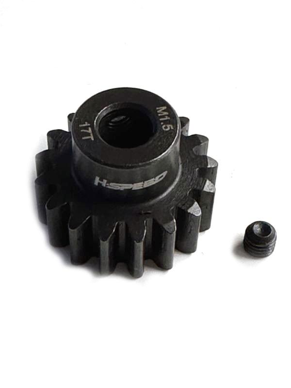 Pignon acier 17 dents M1,5 alésage 8mm - Breizh Modélisme.