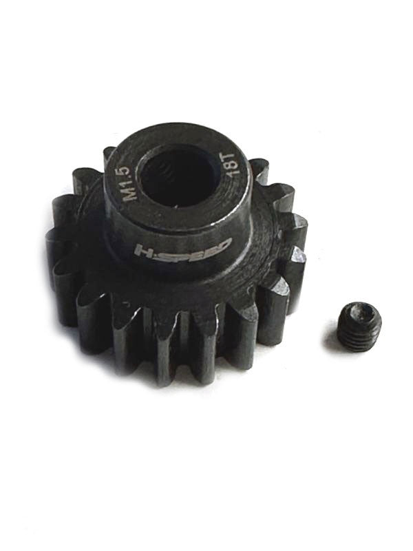 Pignon acier 18 dents M1,5 alésage 8mm - Breizh Modélisme.