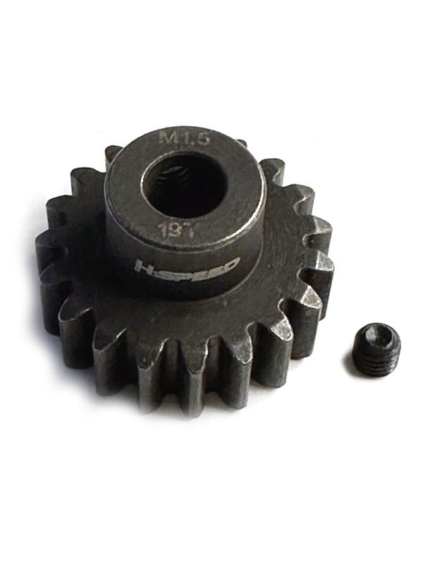 Pignon acier 19 dents M1,5 alésage 8mm - Breizh Modélisme.