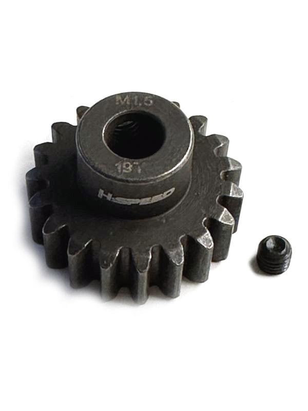 Pignon acier 19 dents M1,5 alésage 8mm - Breizh Modélisme.