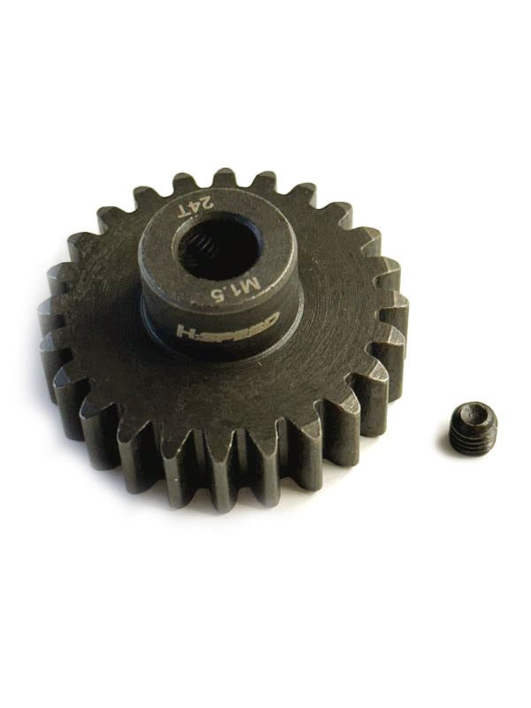 Pignon acier 24 dents M1,5 alésage 8mm - Breizh Modélisme.