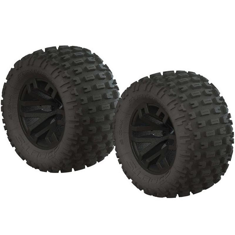 2 Jantes + Pneus dBoots Fortress MT Arrma AR550044 - Breizh Modélisme.