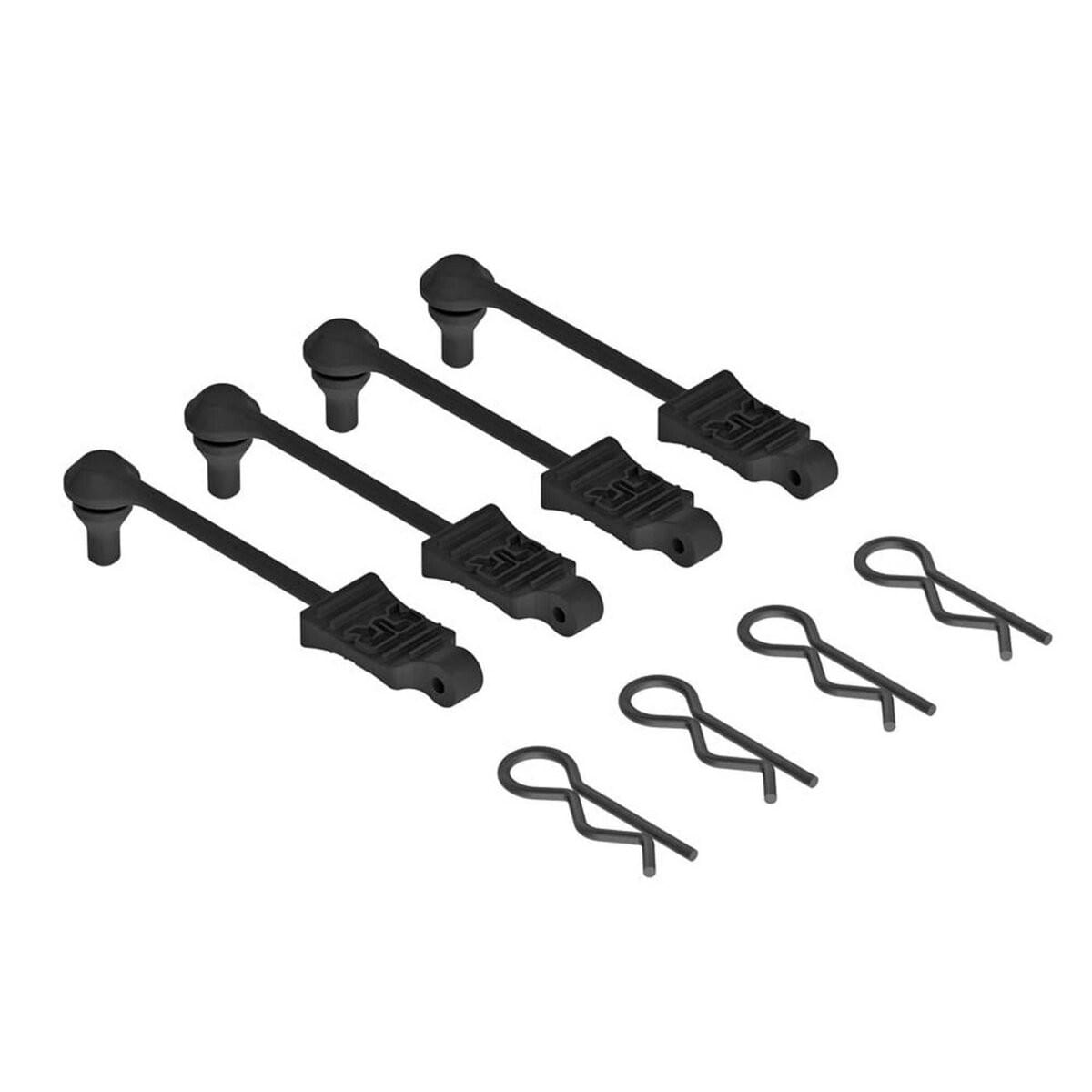 4 Clips de carrosserie 1/10 Médium Noirs Arrma AR390165 - Breizh Modélisme.