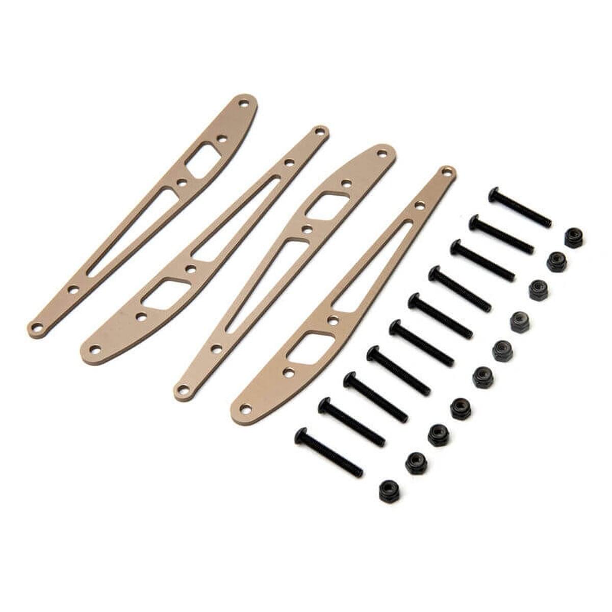 4 Plaques de liaison inférieures AR pour Axial RBX10 - Axial AXI334000 - Breizh Modélisme.