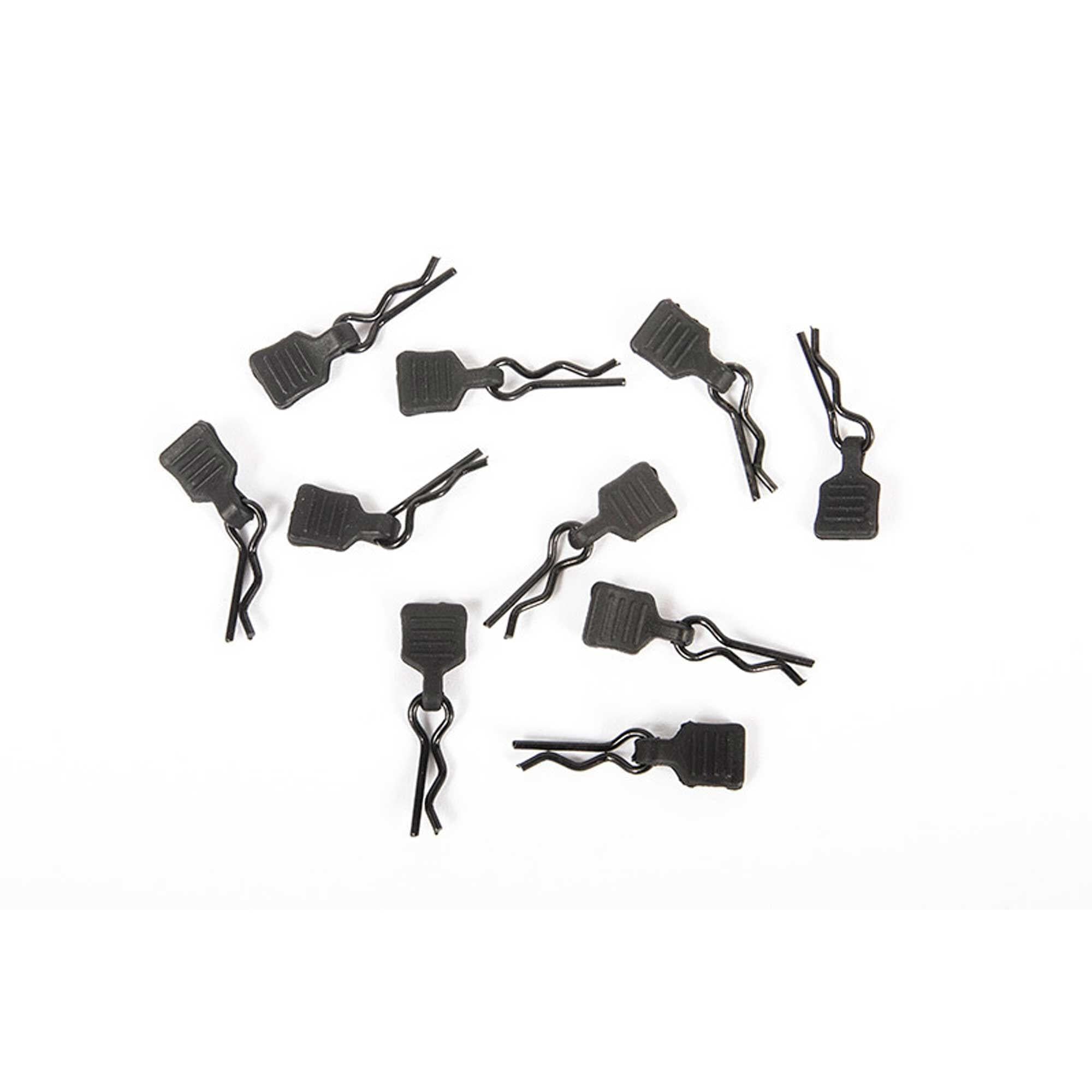 Clips de carrosseries 3 mm avec languette, noir (x10) - AXI206000 - Breizh Modélisme.