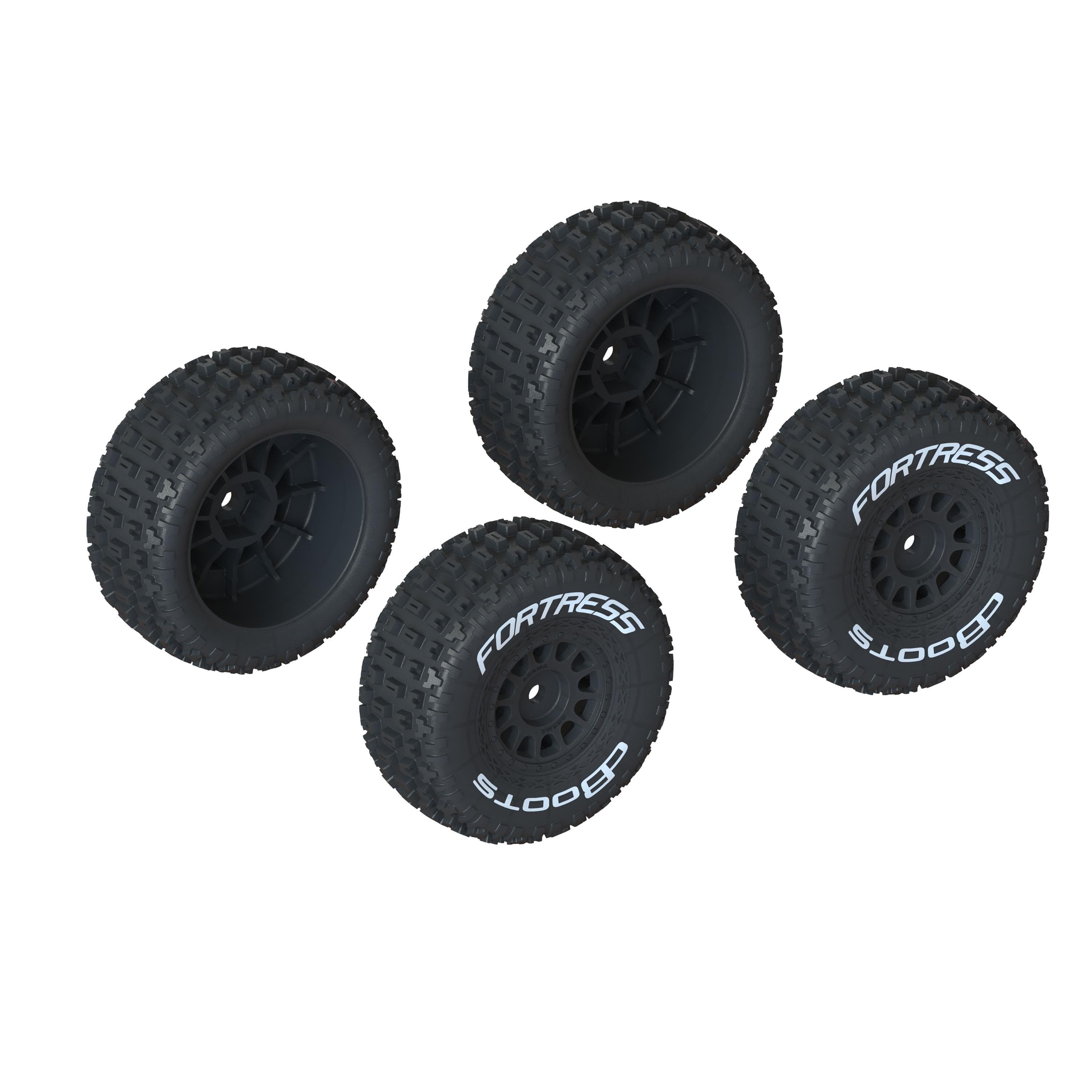 Jeu de pneus dBoots « FORTRESS » collés (2 paires) - ARA550117 - Breizh Modélisme.