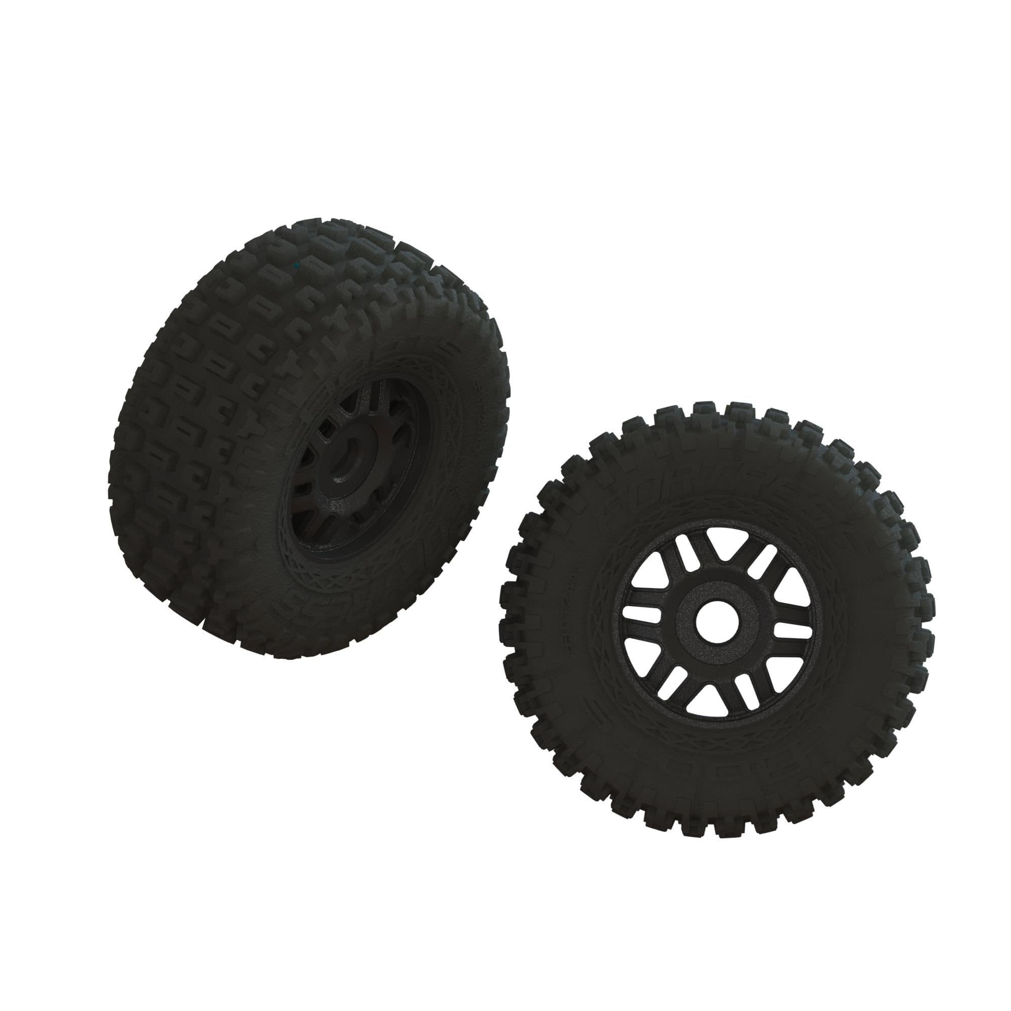 Jeu de pneus dBoots fortress LP collés (2) - ARA550110 - Breizh Modélisme.