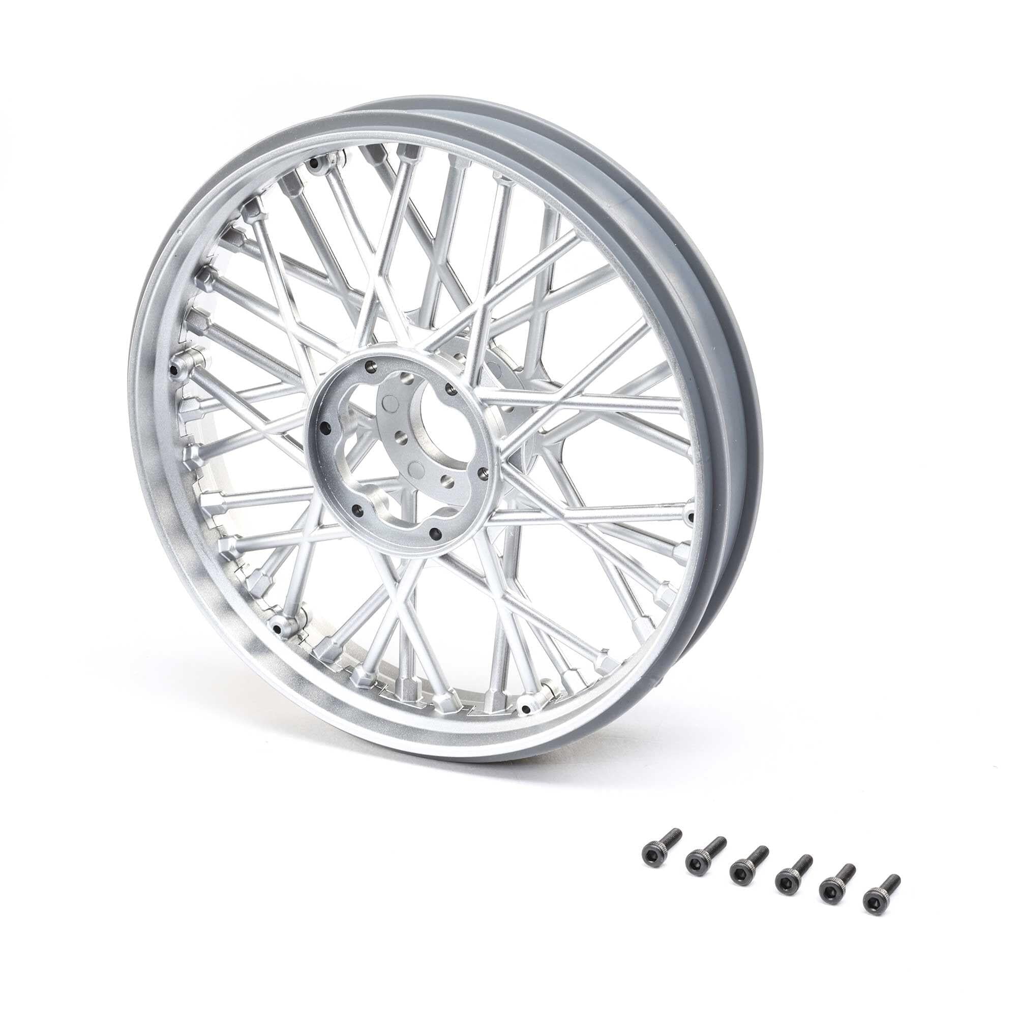 Jeu de roues avant chrome satiné Promoto-MX - LOS46002 - Breizh Modélisme.