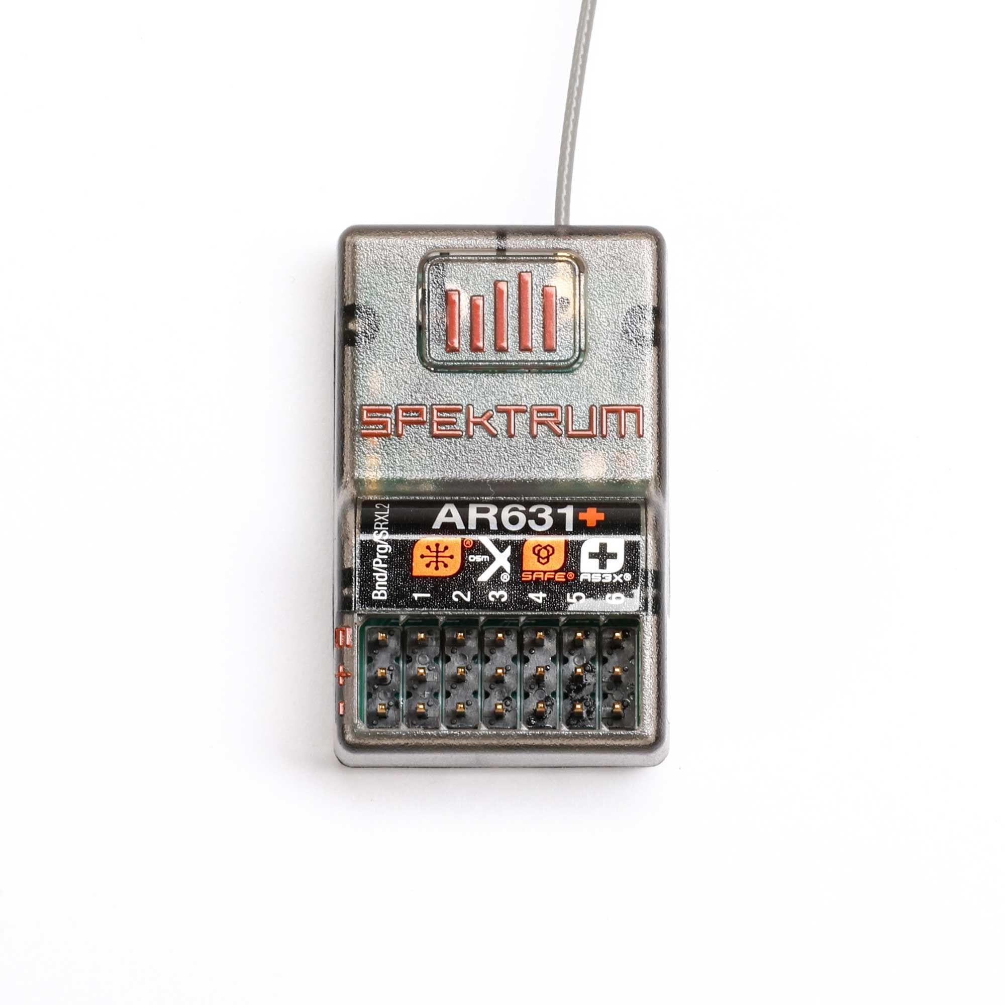 Récepteur AR631+ DSMX 6 canaux AS3X+ et SAFE - SPM-1031 - Breizh Modélisme.