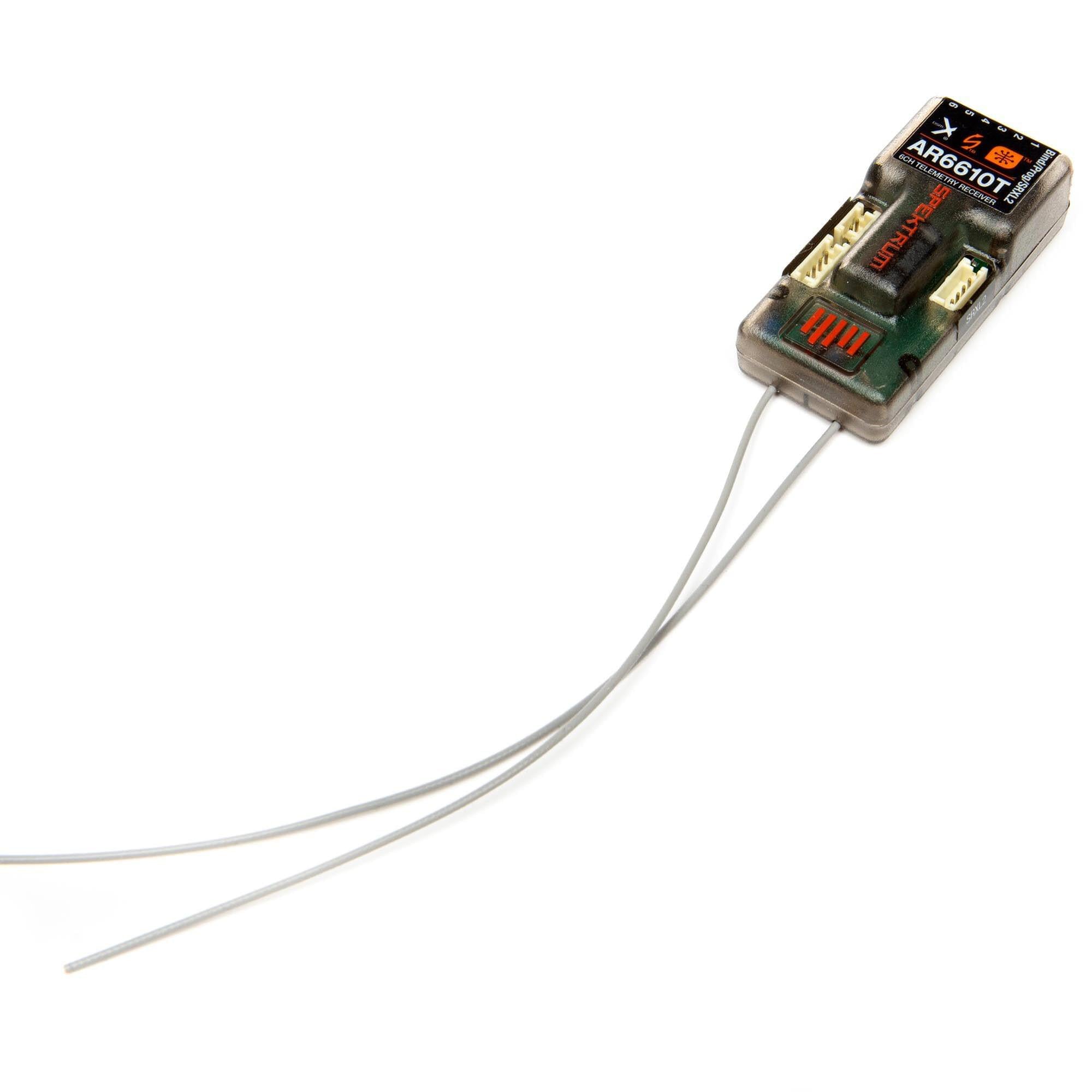 Récepteur de télémétrie à 6 canaux AR6610T DSMX - SPMAR6610T - Breizh Modélisme.