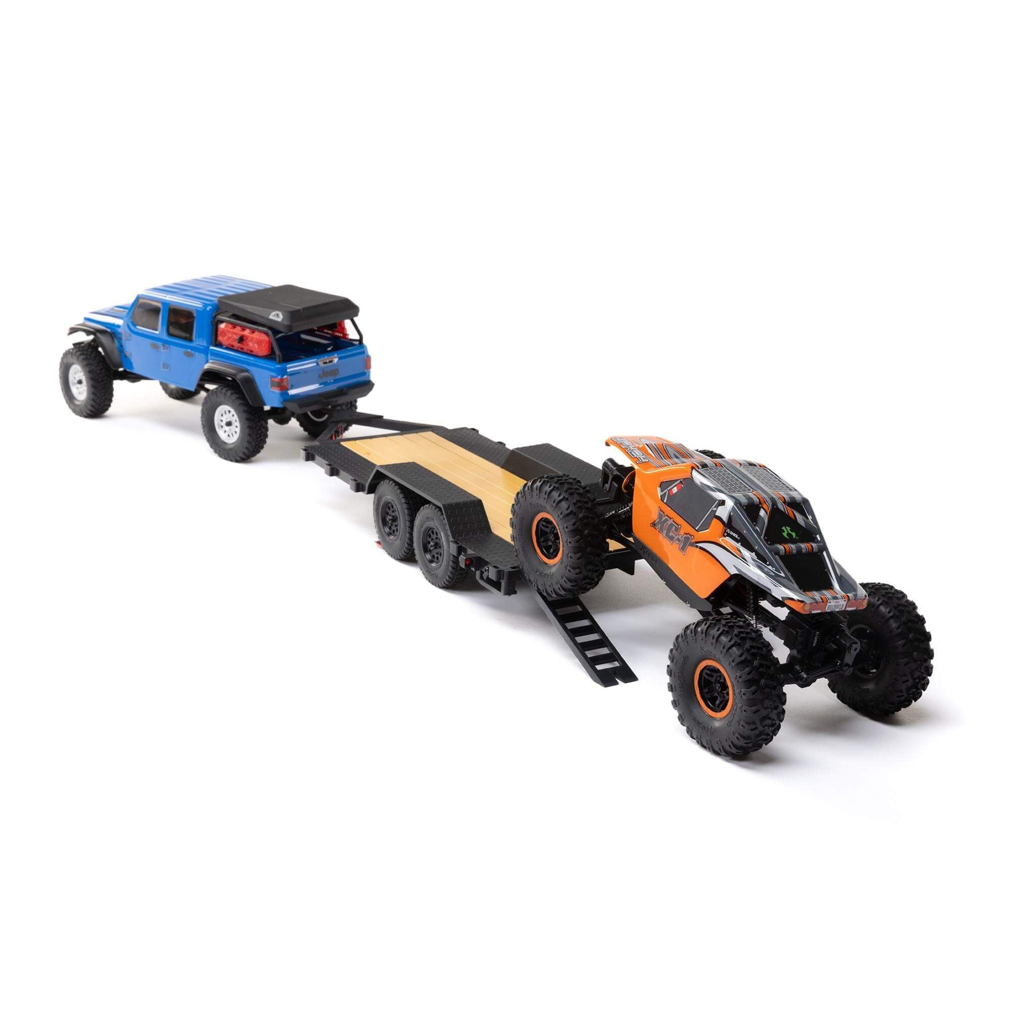 Remorque à plateau pour véhicule SCX24 1/24 - AXI00009 - Breizh Modélisme.