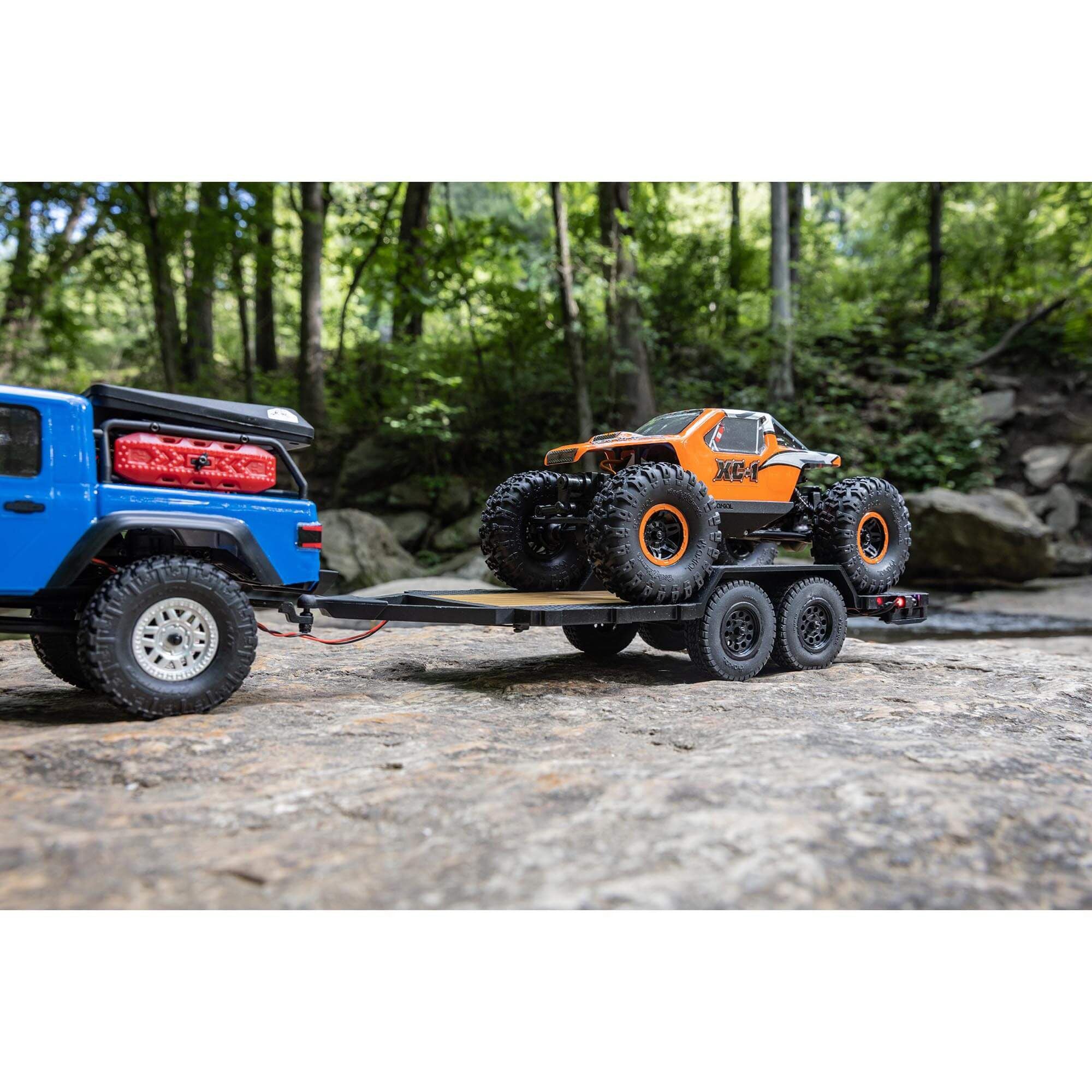 Remorque à plateau pour véhicule SCX24 1/24 - AXI00009 - Breizh Modélisme.