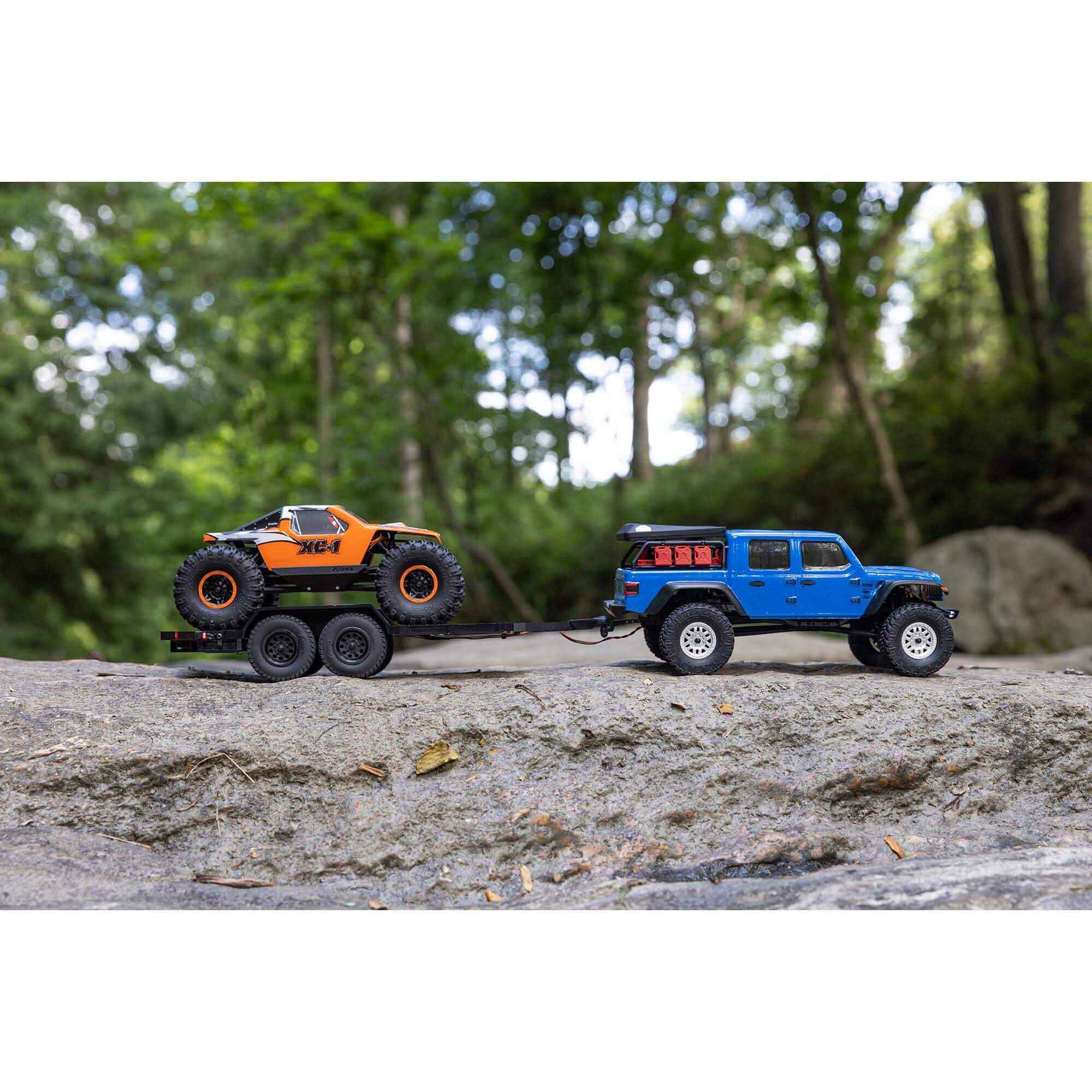 Remorque à plateau pour véhicule SCX24 1/24 - AXI00009 - Breizh Modélisme.