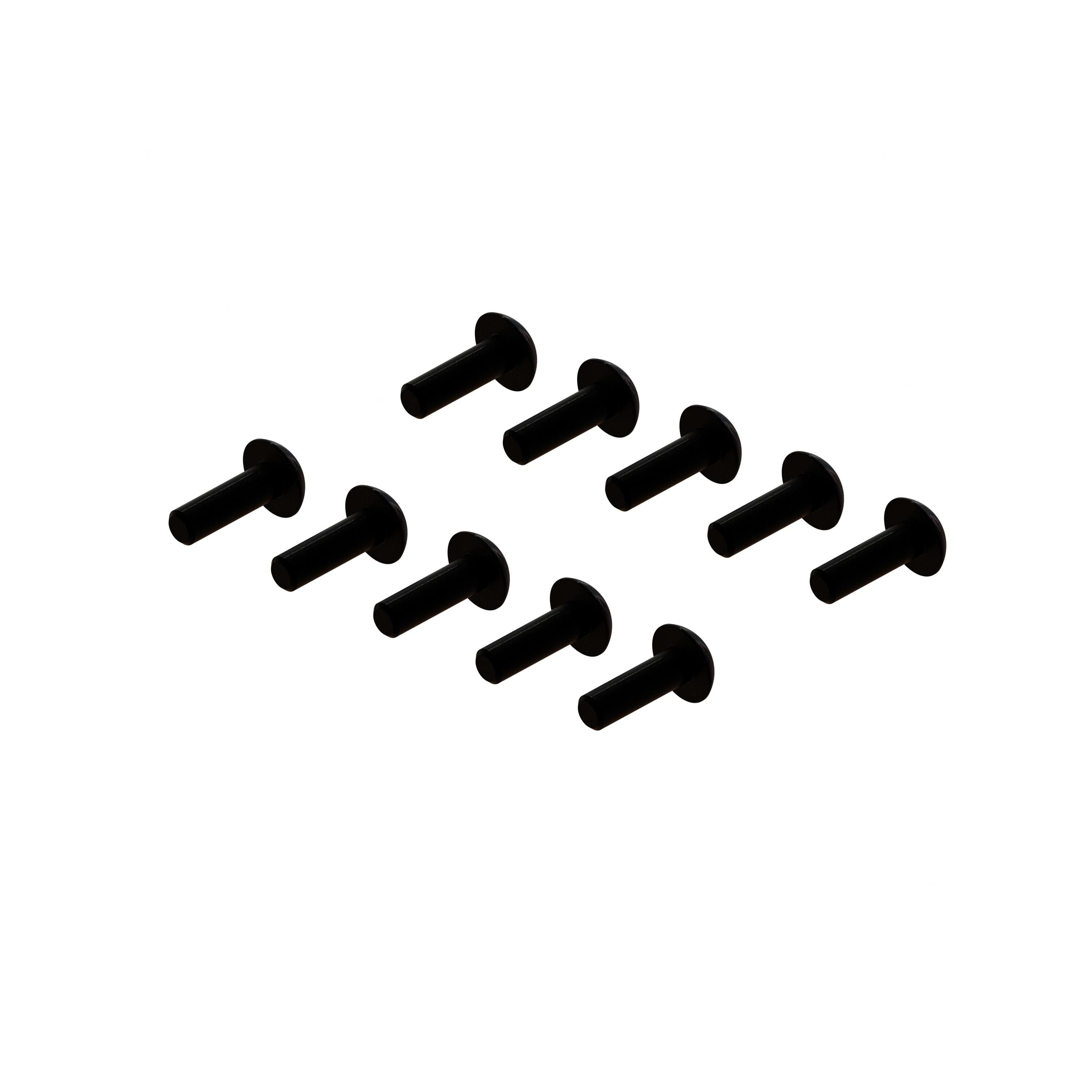 Vis à tête bombée M2,5 x 8 mm avec tête M3 (10) - ARA-1254 - Breizh Modélisme.