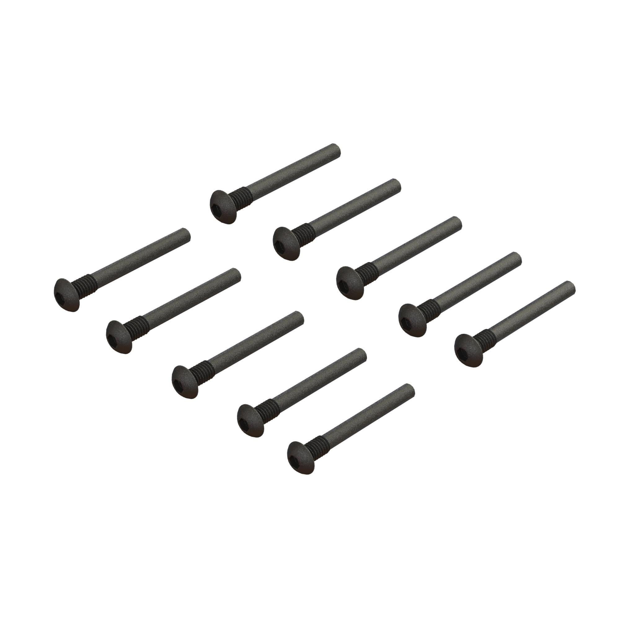 Vis à tête bombée M3 x 24 mm (10) - ARA702013 - Breizh Modélisme.