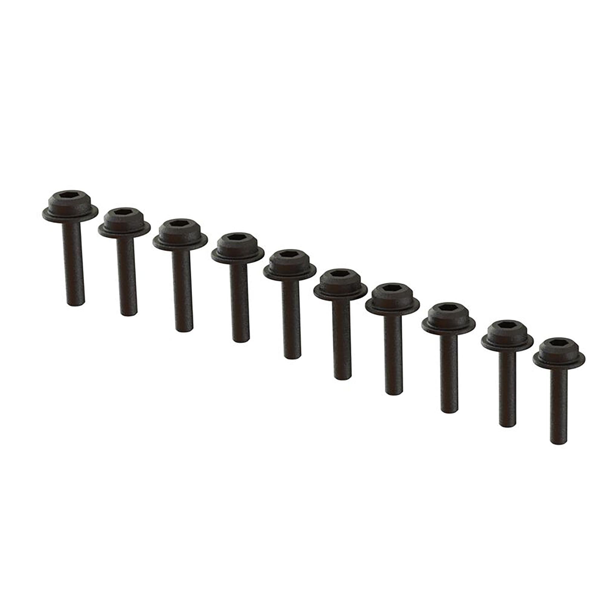 Vis à tête cylindrique à bride M2 x 12 mm (10) - ARA702014 - Breizh Modélisme.