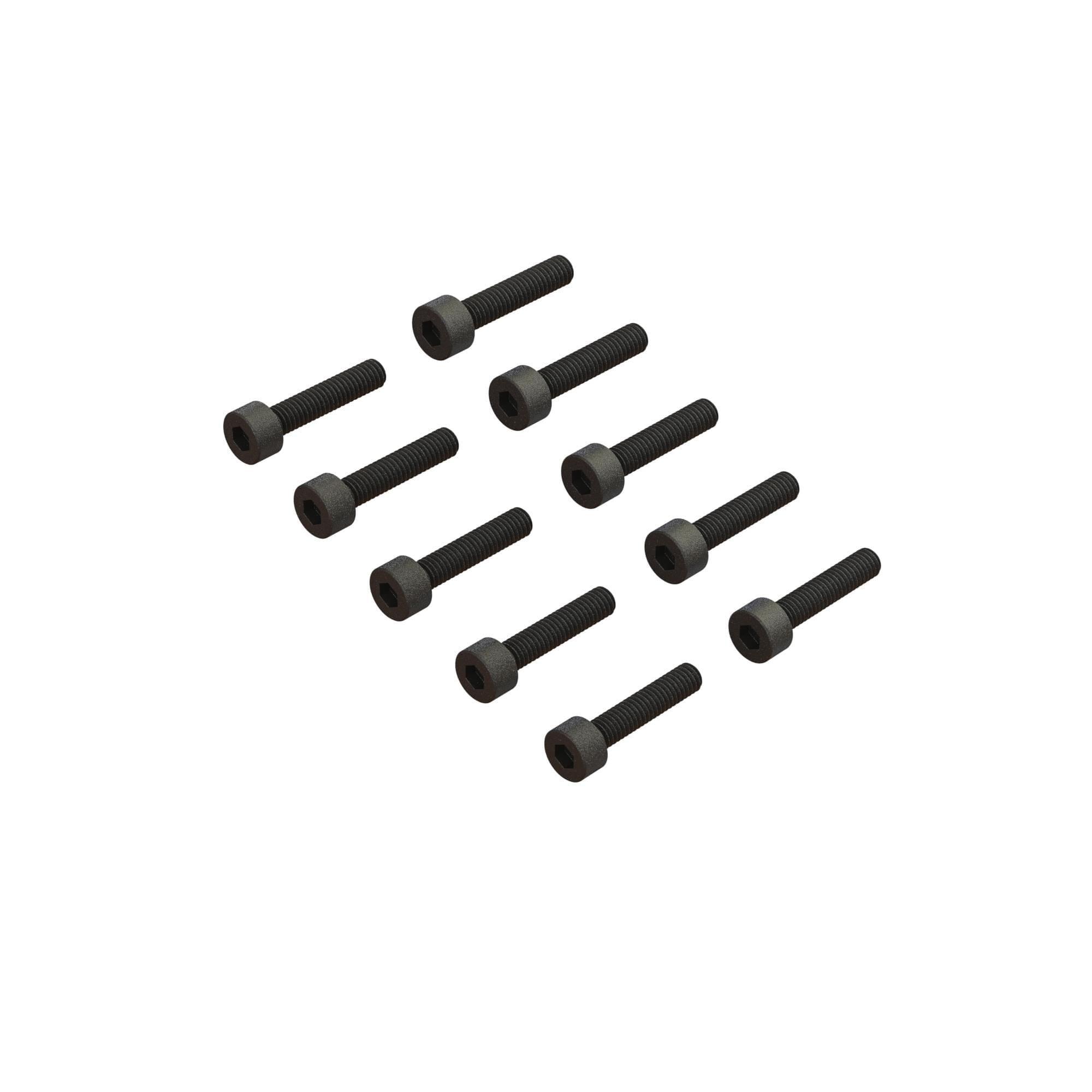 Vis à tête cylindrique M2,5 x 12 mm (10) - ARA702011 - Breizh Modélisme.