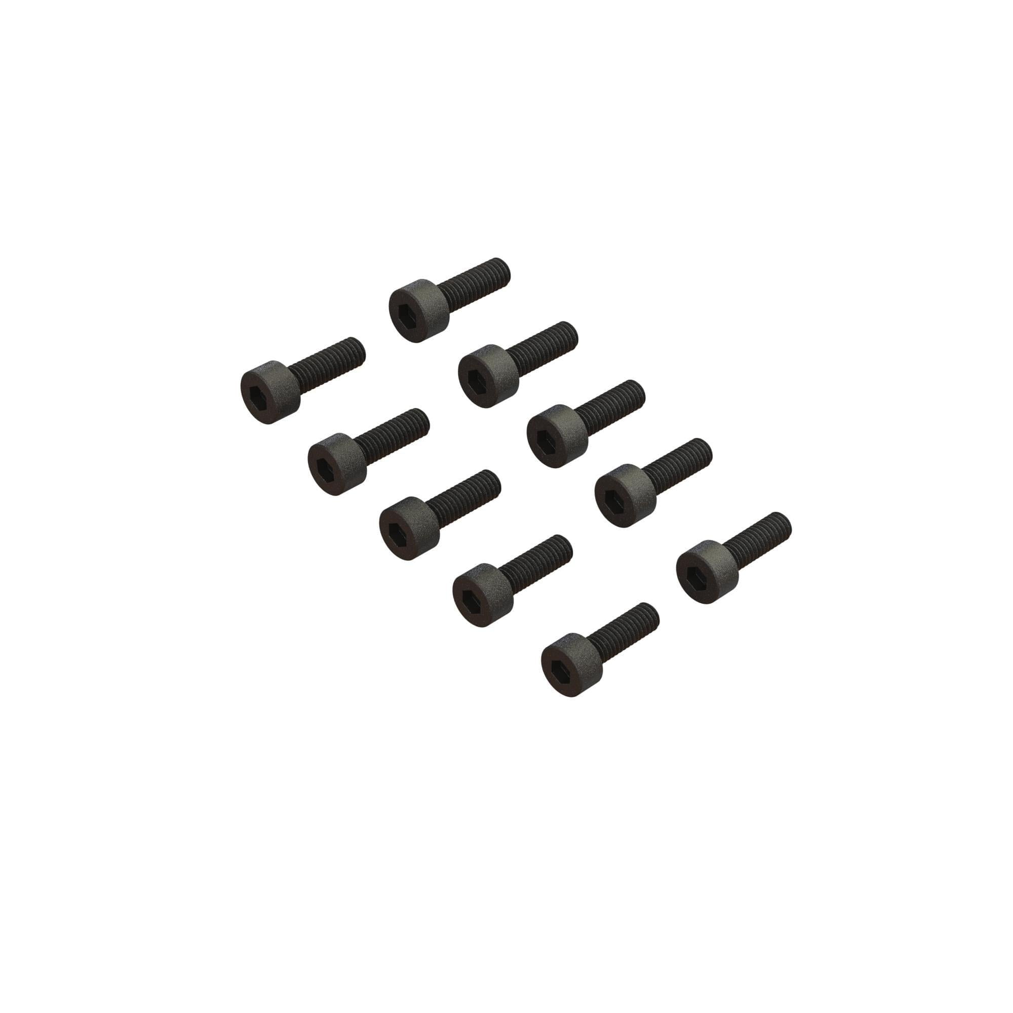 Vis à tête cylindrique M2,5 x 8 mm (10) - ARA702010 - Breizh Modélisme.
