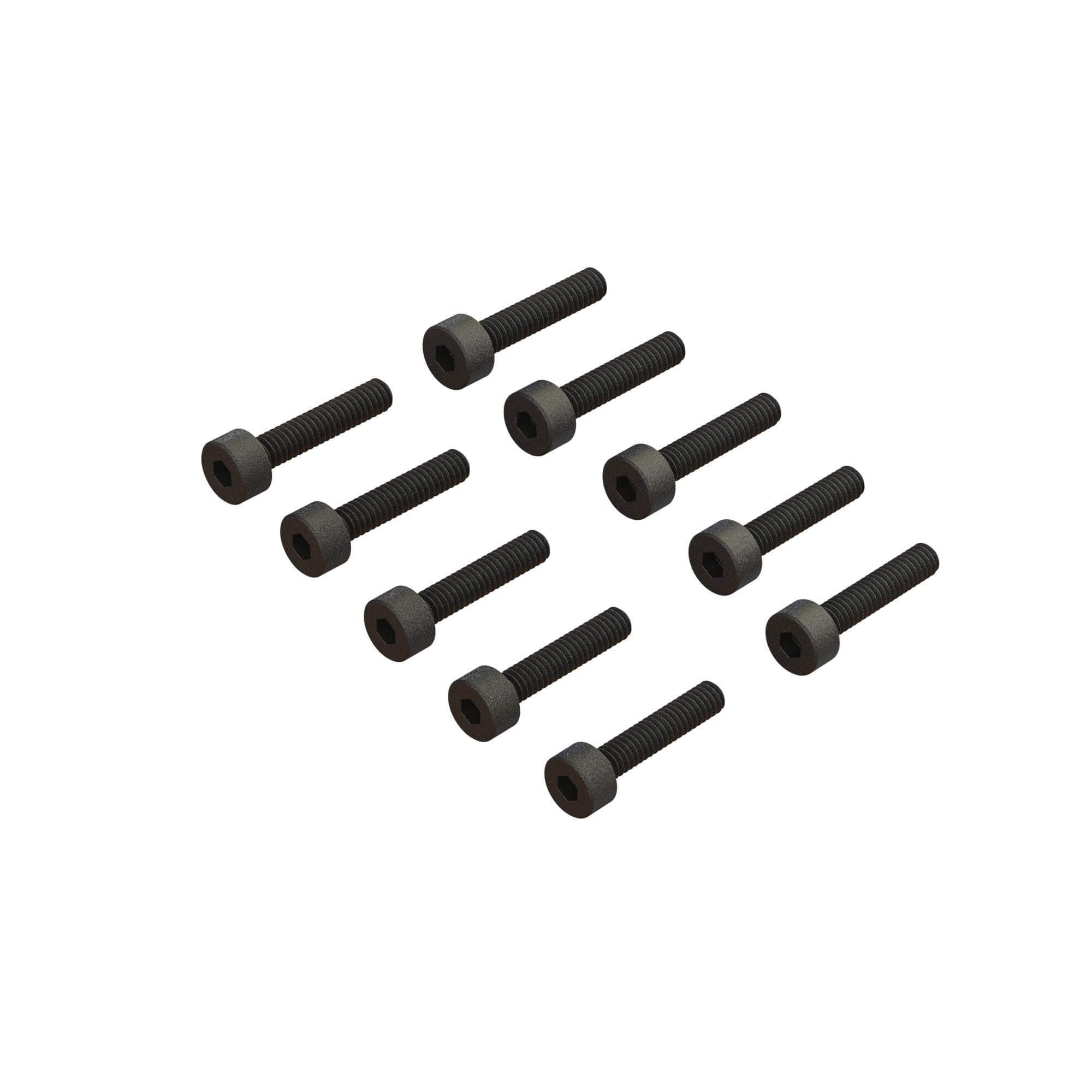 Vis à tête cylindrique M2x10mm (10) - ARA702012 - Breizh Modélisme.