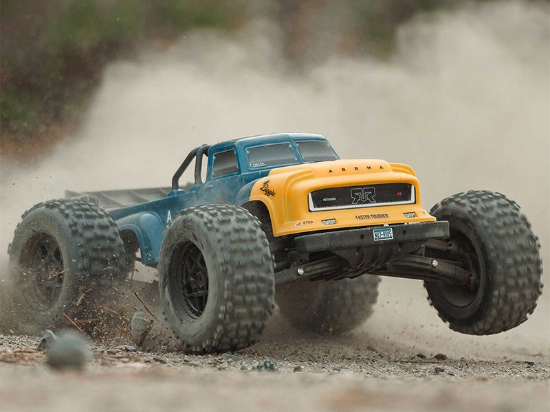 ARRMA ARA8611V6T2 Notorious 6S V6 1/8 4X4 BLX Brushless RTR, bleu - Breizh Modélisme.