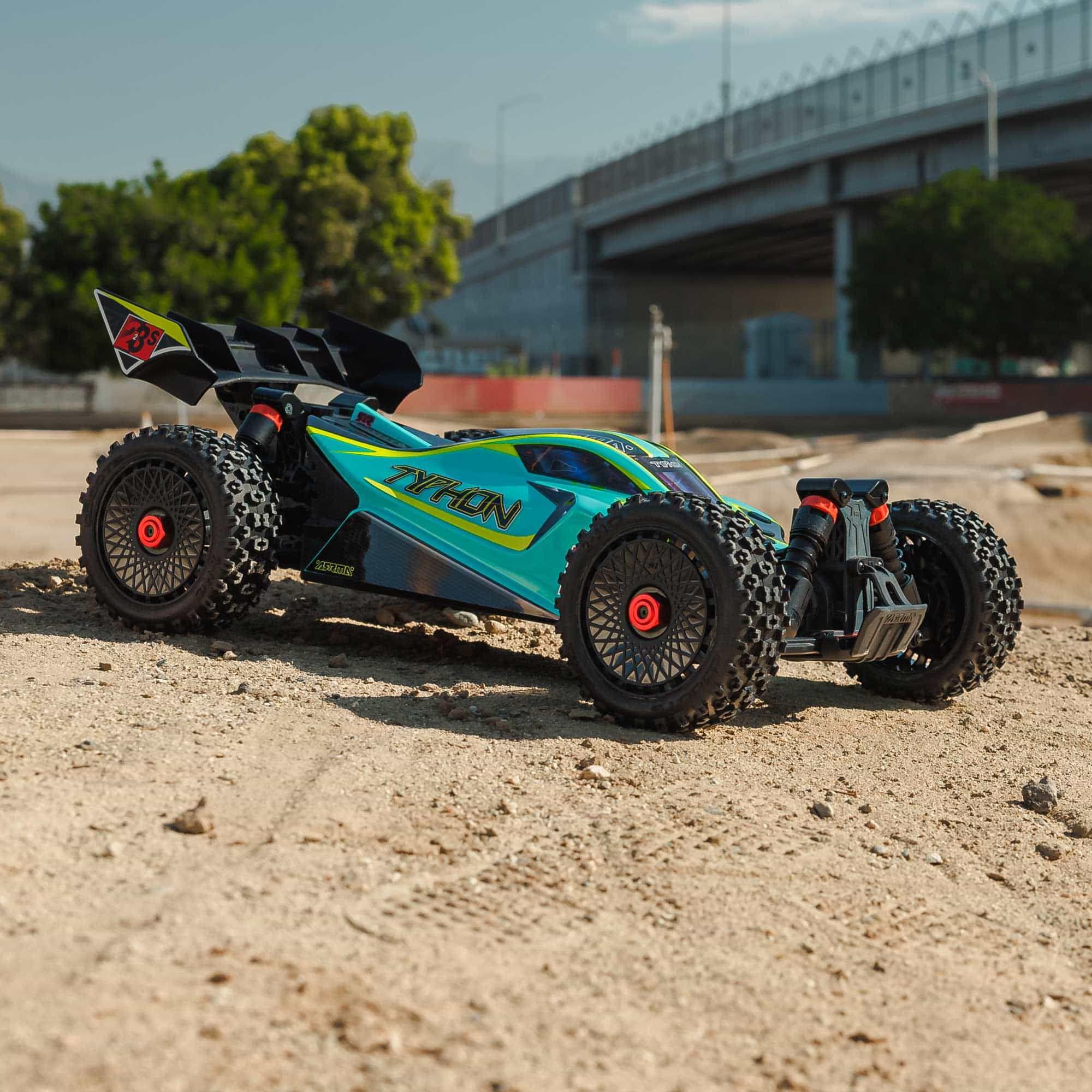 Arrma Buggy 4X4 Typhon brushless 223S BLX 1/8 avec DSC RTR vert - ARA4306V4T1 - Breizh Modélisme.