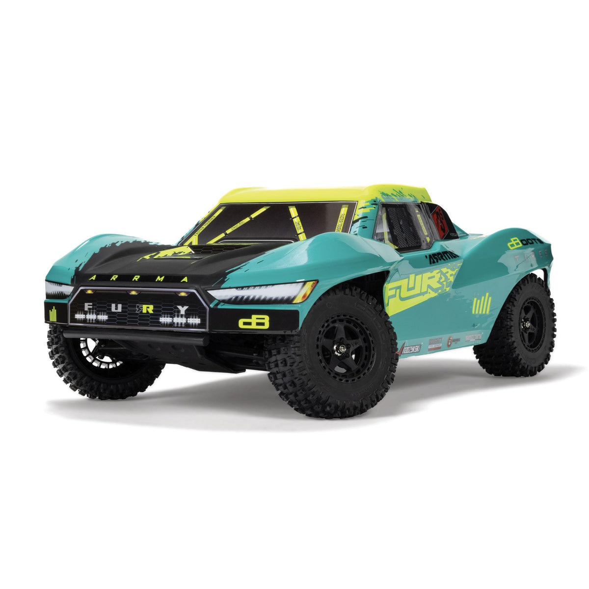 Arrma Fury 223S BLX Brushless 2WD Short Course vert RTR - ARA3521T2 - Breizh Modélisme.