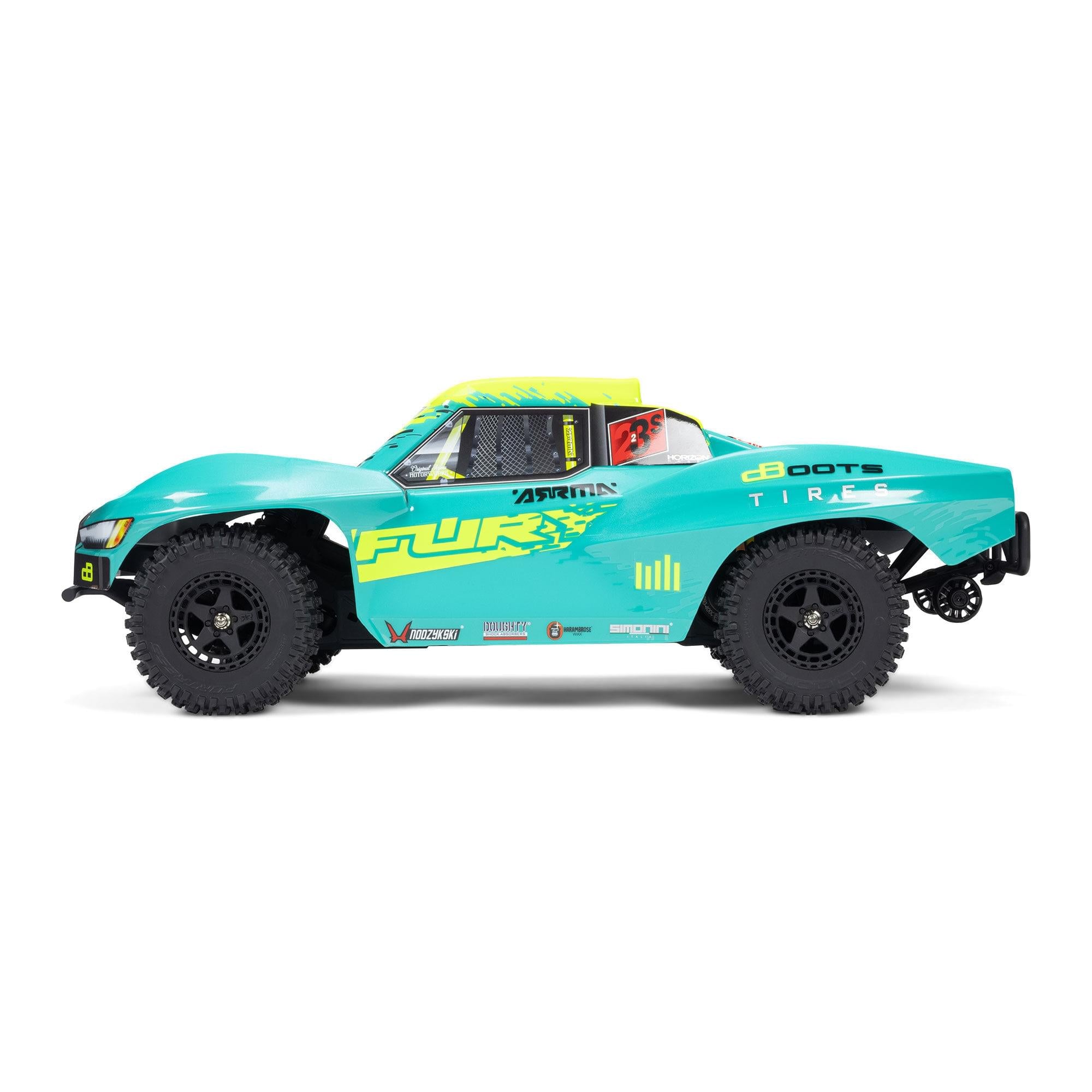 Arrma Fury 223S BLX Brushless 2WD Short Course vert RTR - ARA3521T2 - Breizh Modélisme.