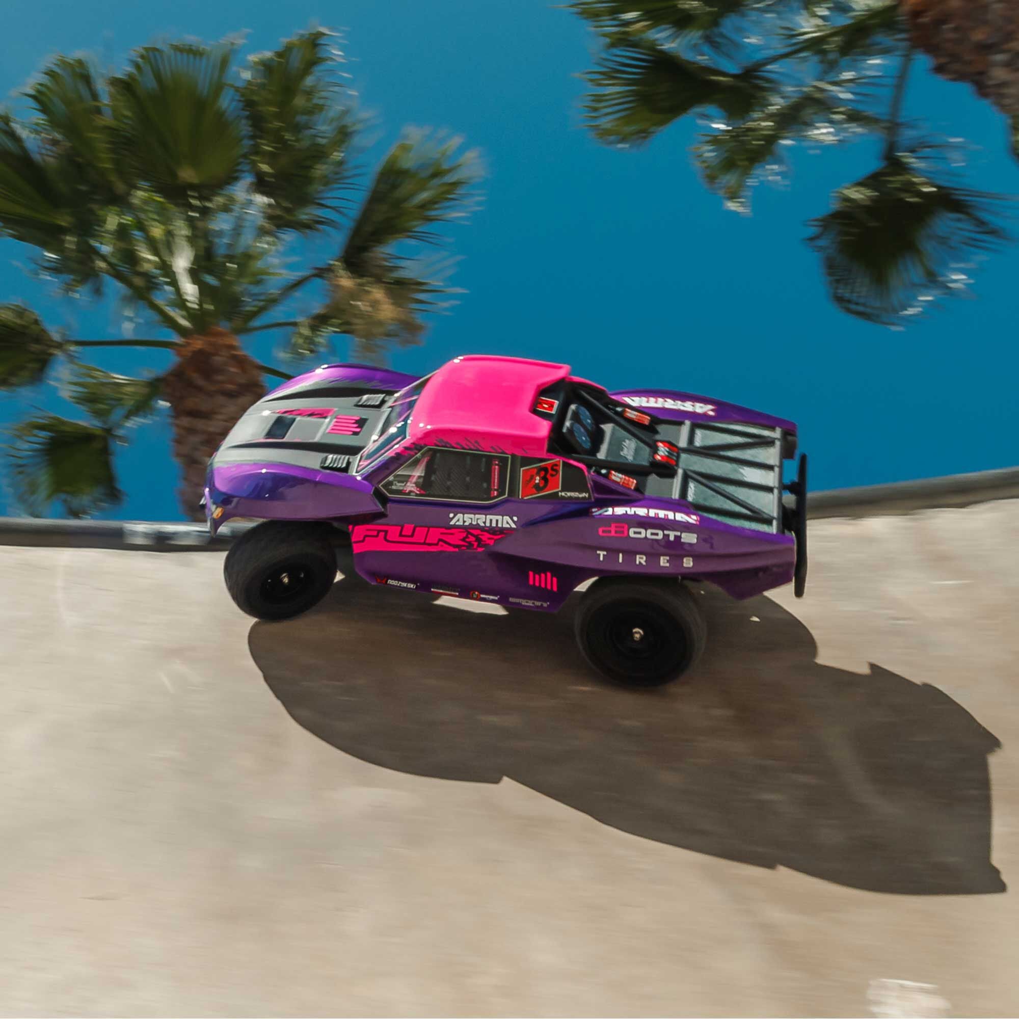 Arrma Fury 223S BLX Brushless 2WD Short Course violet RTR - ARA3521T3 - Breizh Modélisme.