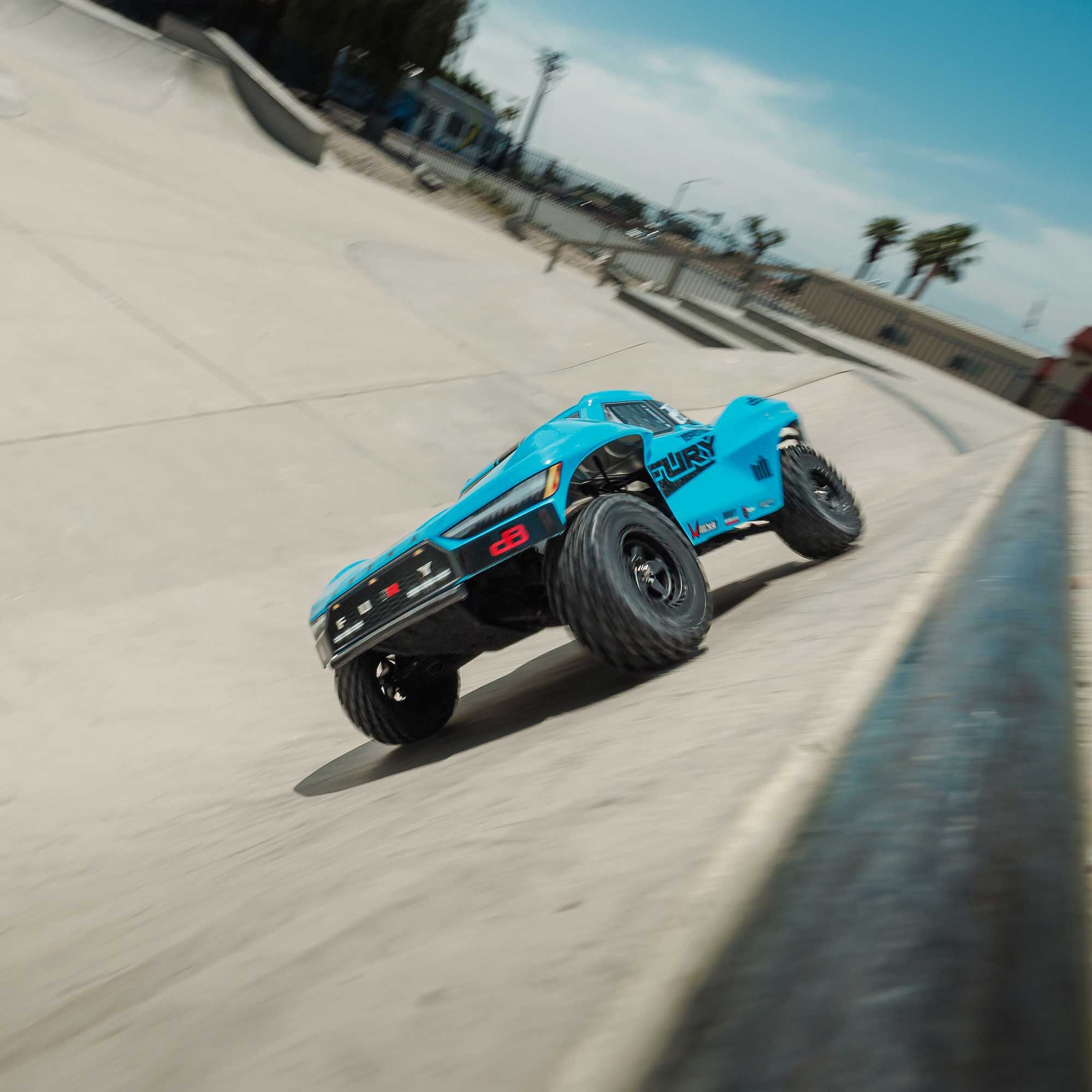 Arrma Fury Mega 550 2WD RTR 1/10 short course bleu - ARA3221ST2 - Breizh Modélisme.