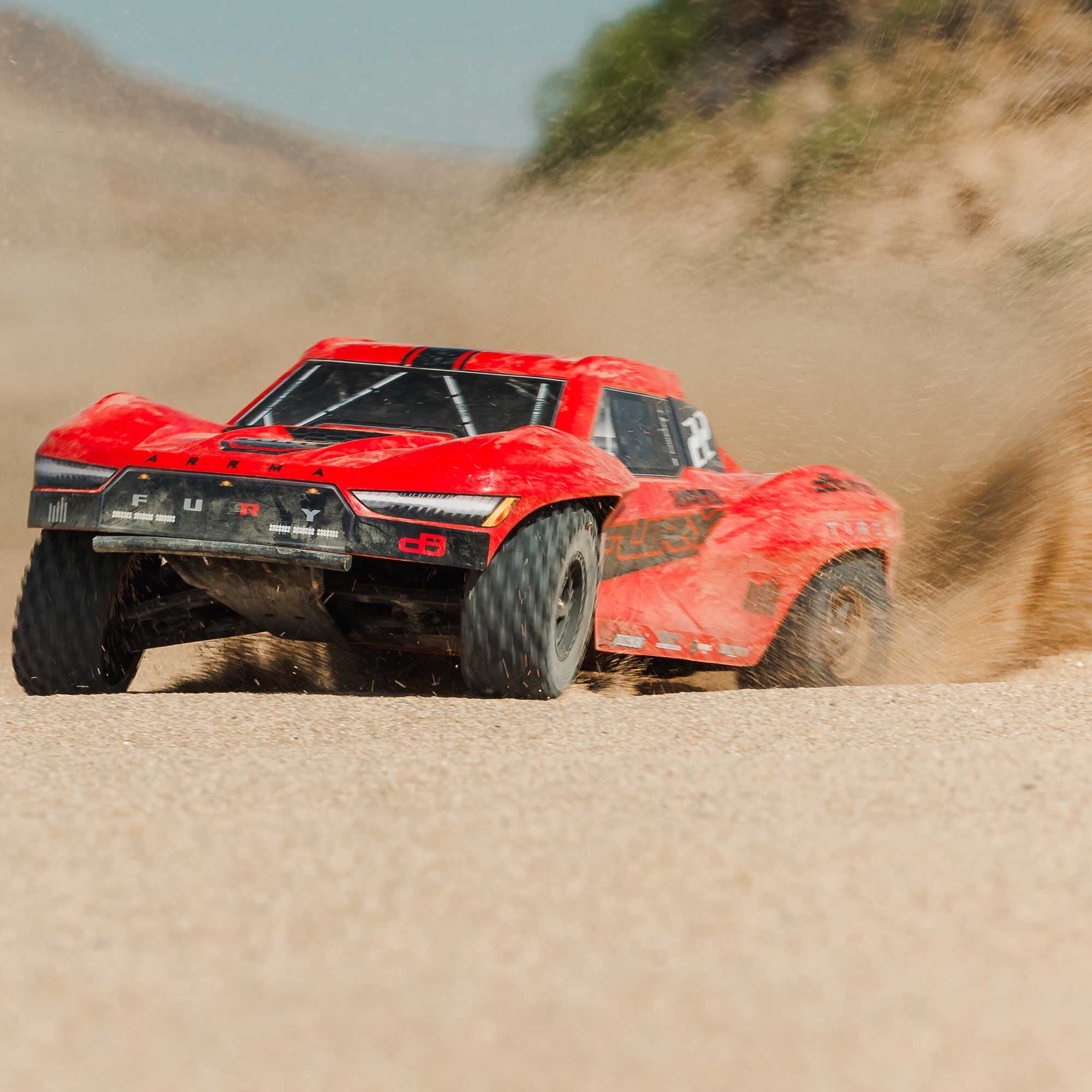 Arrma Fury Mega 550 2WD RTR 1/10 short course rouge - ARA3221ST1 - Breizh Modélisme.