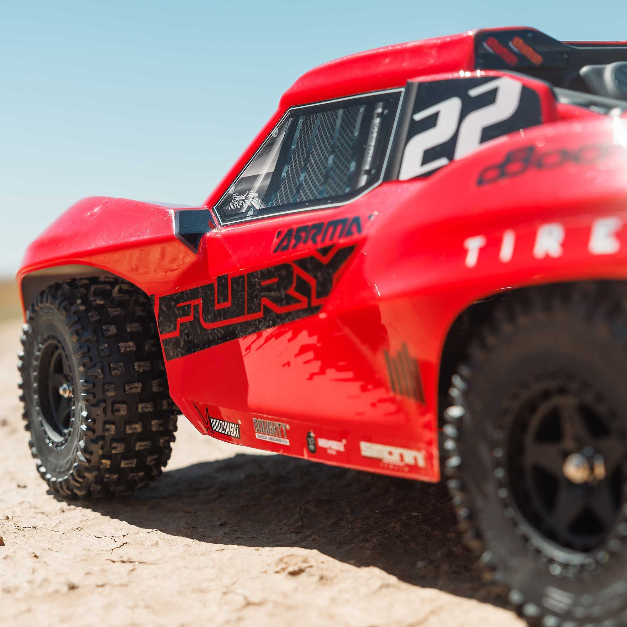 Arrma Fury Mega 550 2WD RTR 1/10 short course rouge - ARA3221ST1 - Breizh Modélisme.