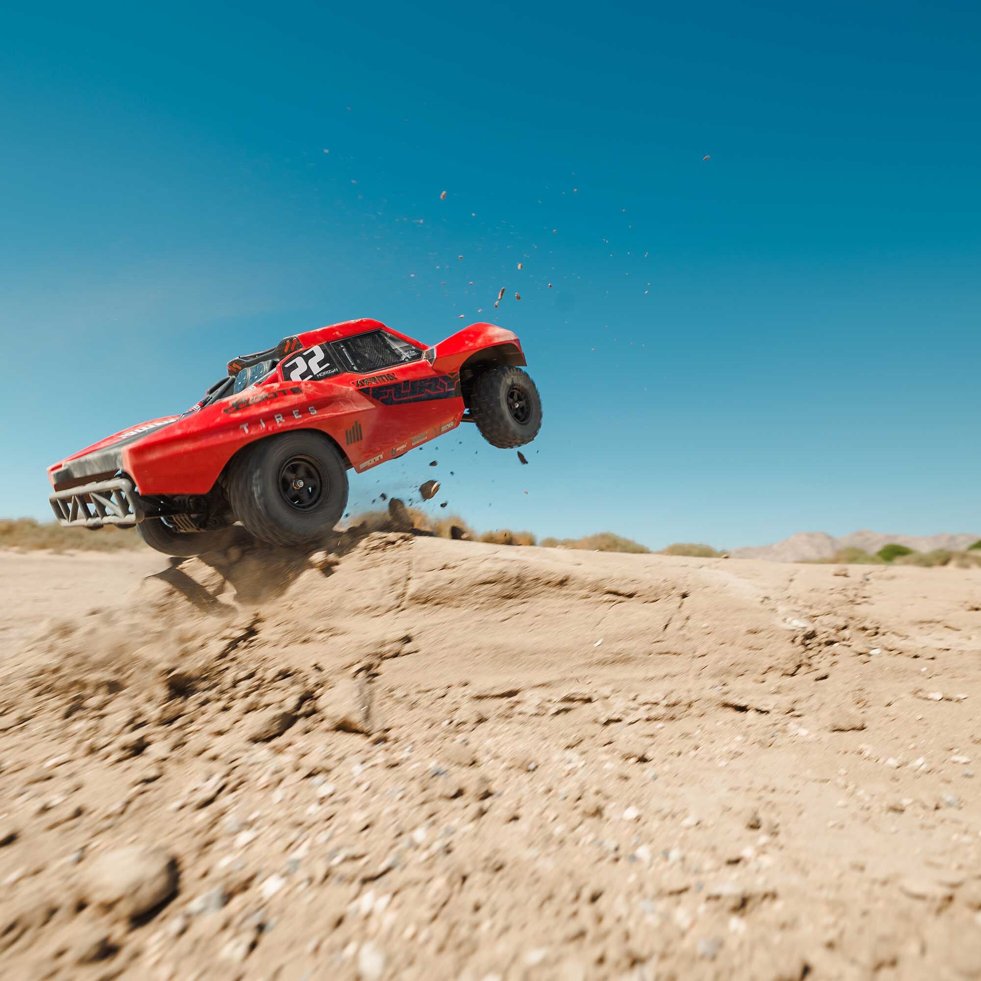 Arrma Fury Mega 550 2WD RTR 1/10 short course rouge - ARA3221ST1 - Breizh Modélisme.