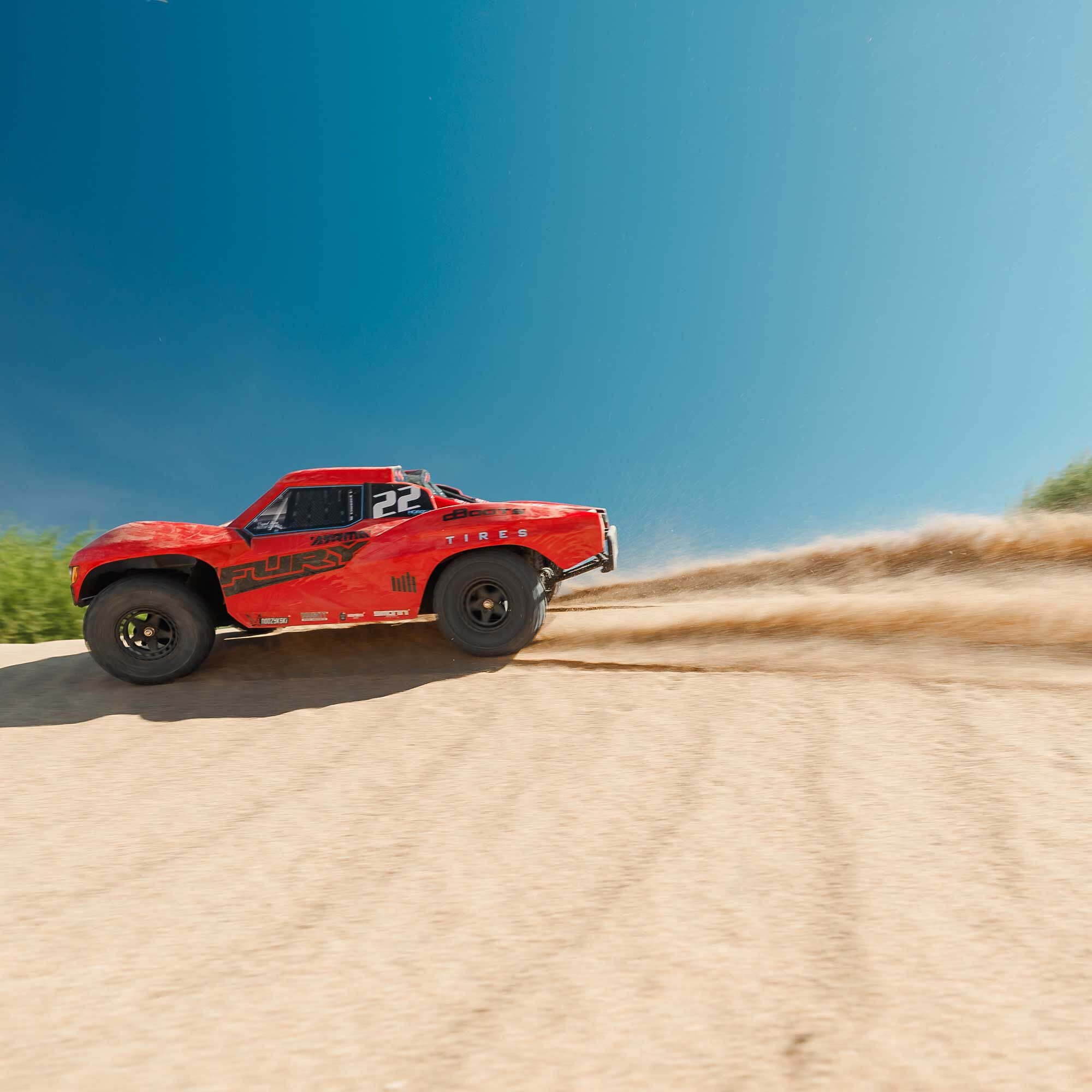 Arrma Fury Mega 550 2WD RTR 1/10 short course rouge - ARA3221ST1 - Breizh Modélisme.