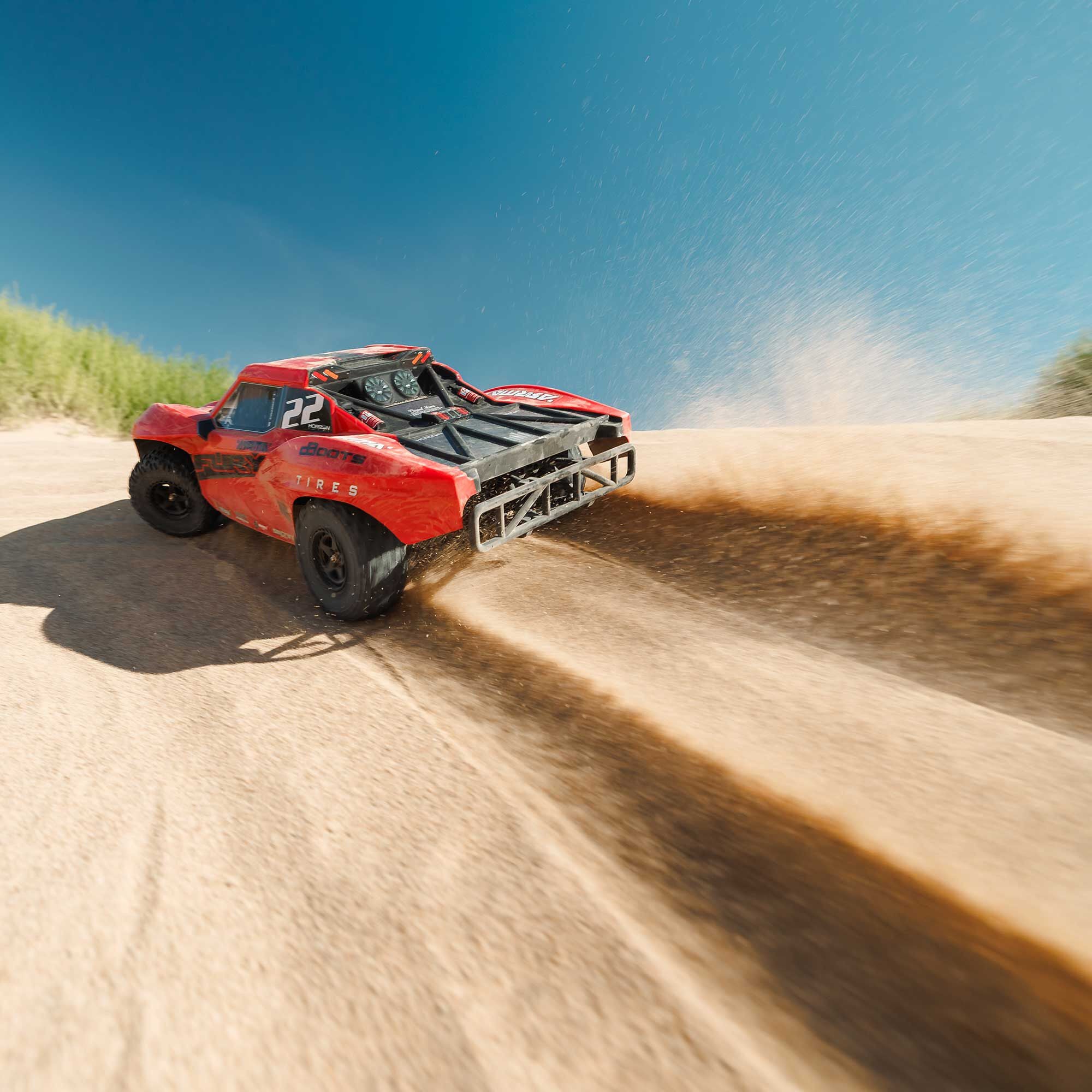 Arrma Fury Mega 550 2WD RTR 1/10 short course rouge - ARA3221ST1 - Breizh Modélisme.