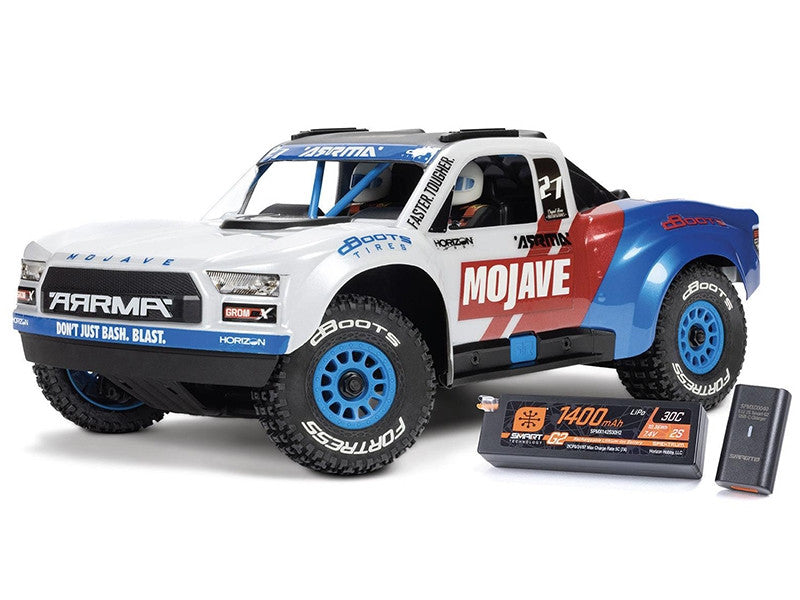 Arrma Mojave GROM 223S BLX 1/14 brushless 4X4 blanche - Breizh Modélisme.