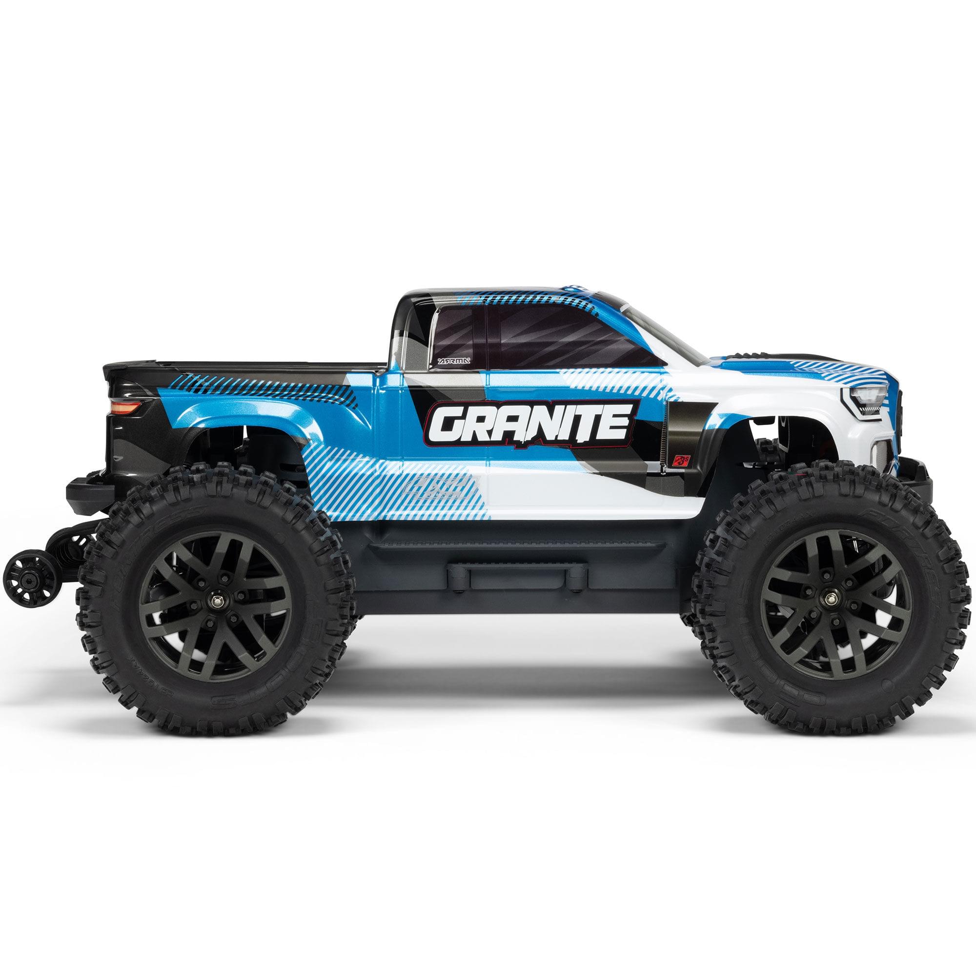Arrma Monster Truck brushless GRANITE 223S DSC 4X4 RTR 1/10 bleu - ARA4302V4T1 - Breizh Modélisme.