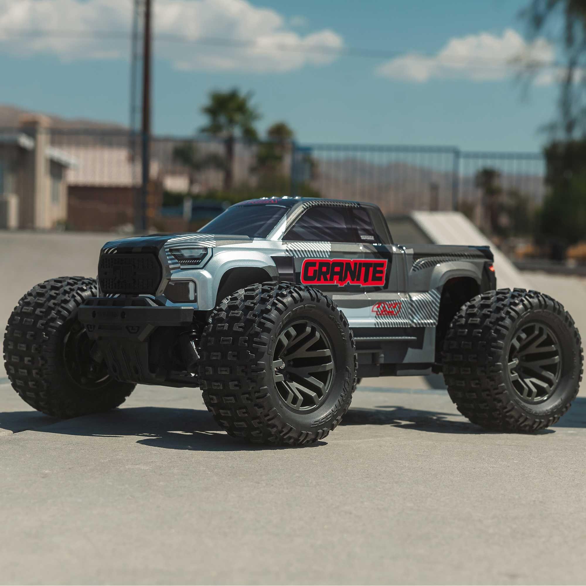 Arrma Monster Truck brushless GRANITE 223S DSC 4X4 RTR 1/10 gris - ARA4302V4T3 - Breizh Modélisme.