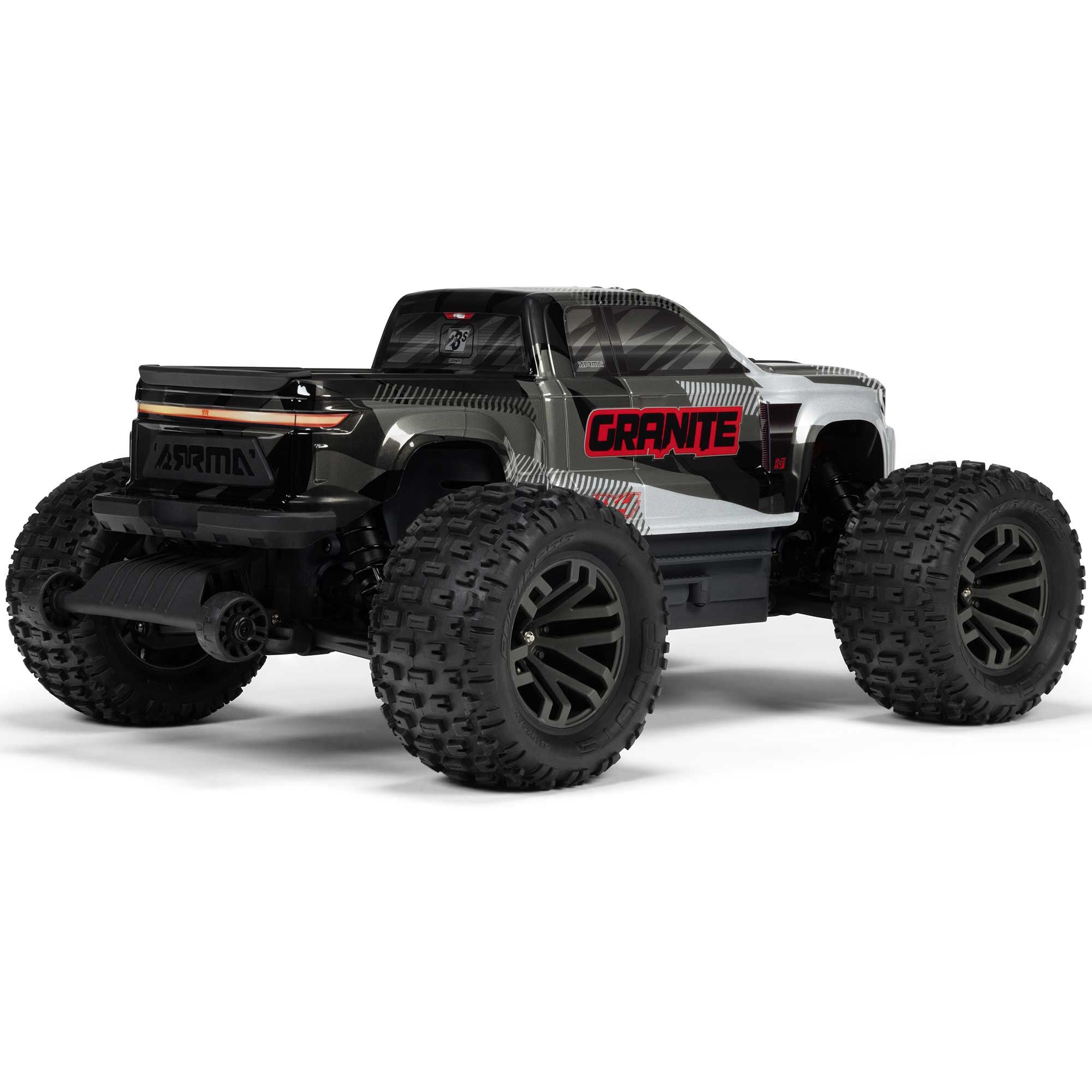 Arrma Monster Truck brushless GRANITE 223S DSC 4X4 RTR 1/10 gris - ARA4302V4T3 - Breizh Modélisme.