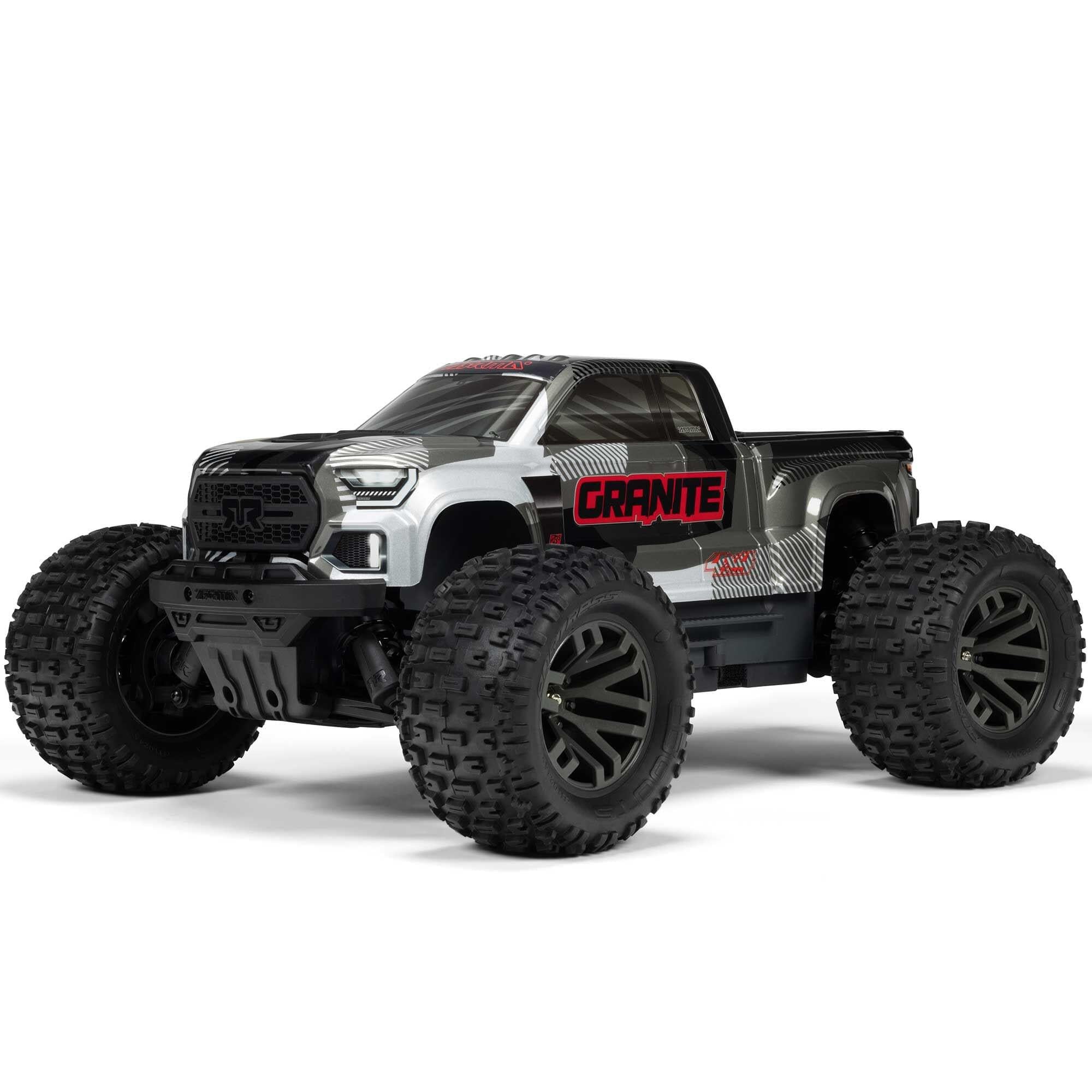 Arrma Monster Truck brushless GRANITE 223S DSC 4X4 RTR 1/10 gris - ARA4302V4T3 - Breizh Modélisme.