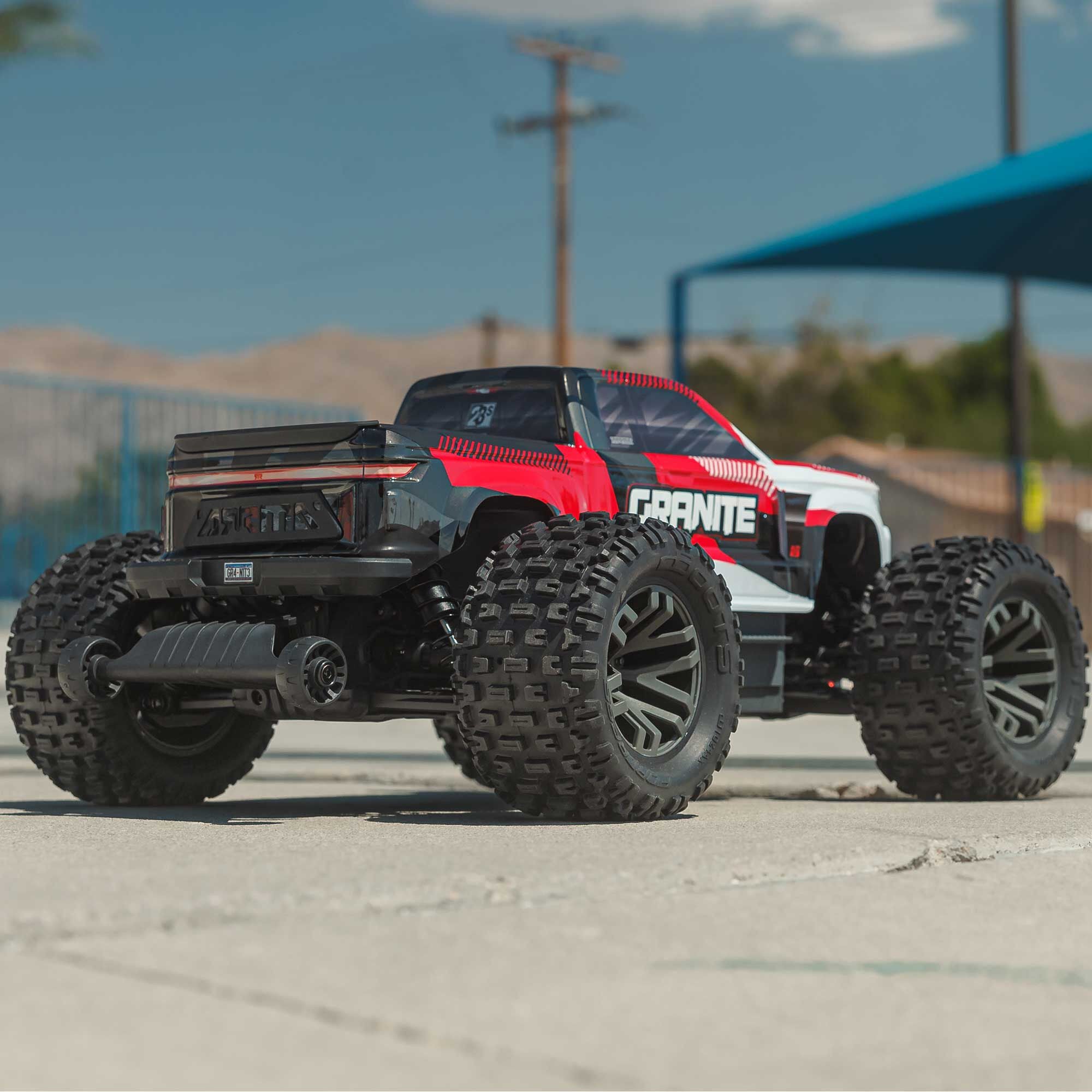 Arrma Monster Truck brushless GRANITE 223S DSC 4X4 RTR 1/10 rouge - ARA4302V4T2