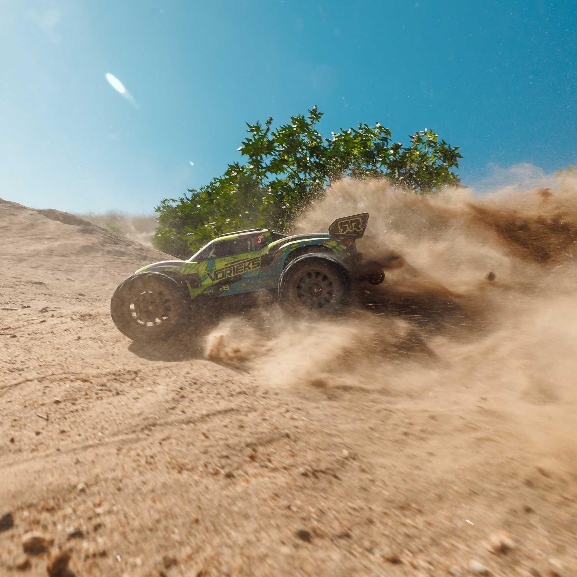 Arrma Vorteks 1/10 223S BLX brushless 4x4 stadium truck RTR jaune - ARA4305V4T2 - Breizh Modélisme.