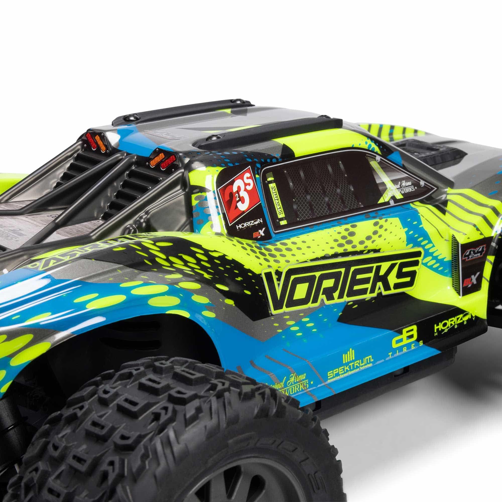 Arrma Vorteks 1/10 223S BLX brushless 4x4 stadium truck RTR jaune - ARA4305V4T2 - Breizh Modélisme.