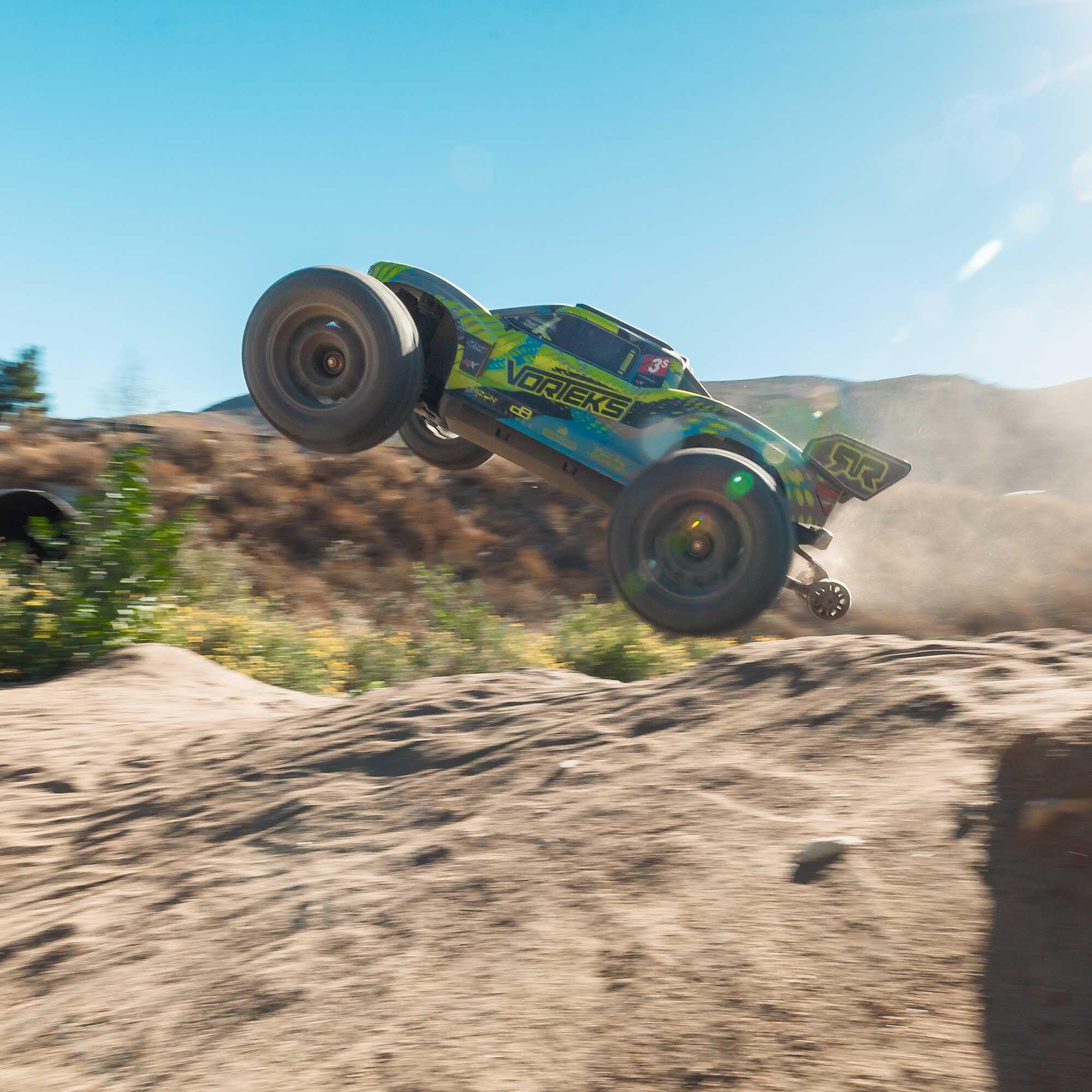 Arrma Vorteks 1/10 223S BLX brushless 4x4 stadium truck RTR jaune - ARA4305V4T2 - Breizh Modélisme.