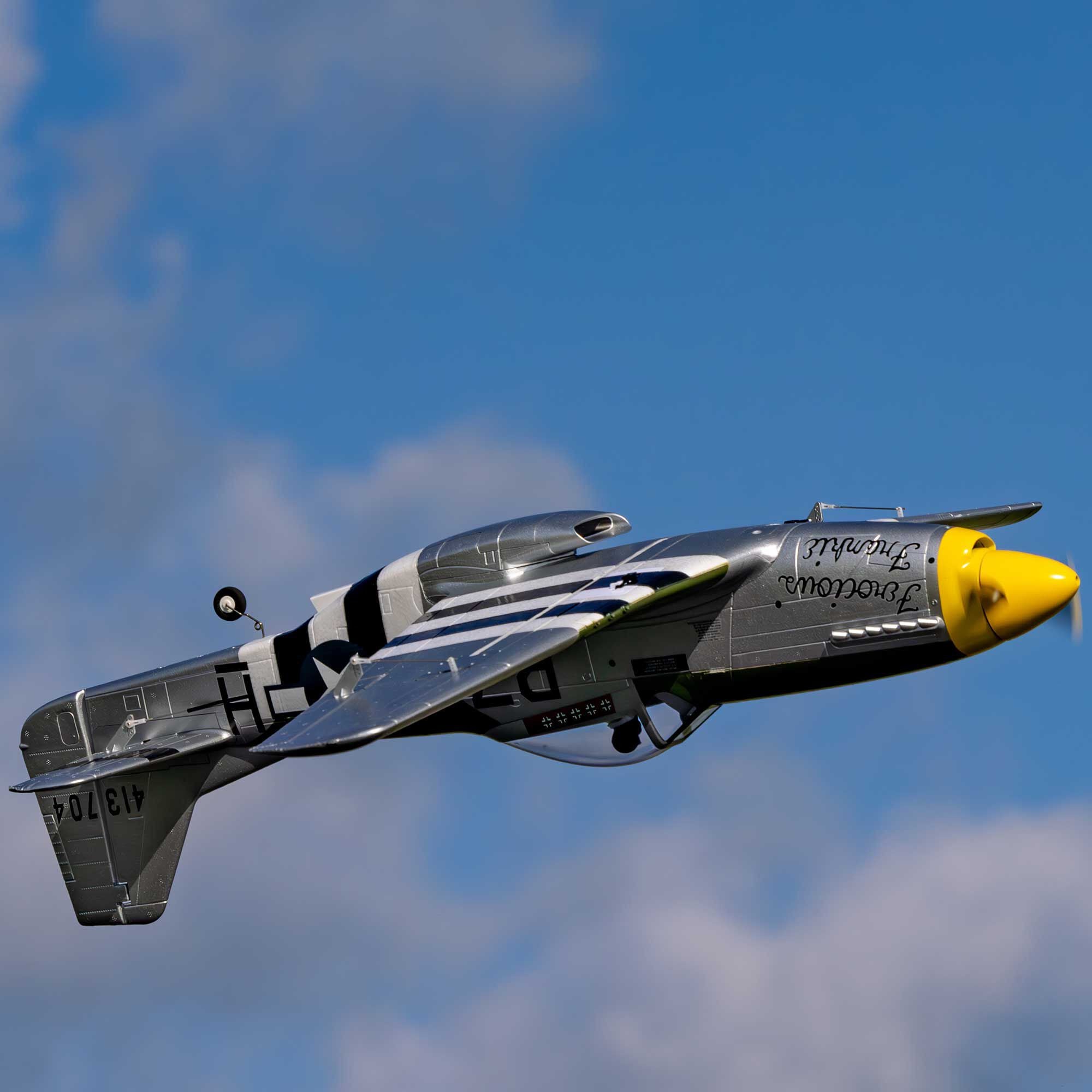 Avion E-Flite P-51D Mustang 1,0 m BNF Basic avec AS3X+ et SAFE EFL02650 - Breizh Modélisme.
