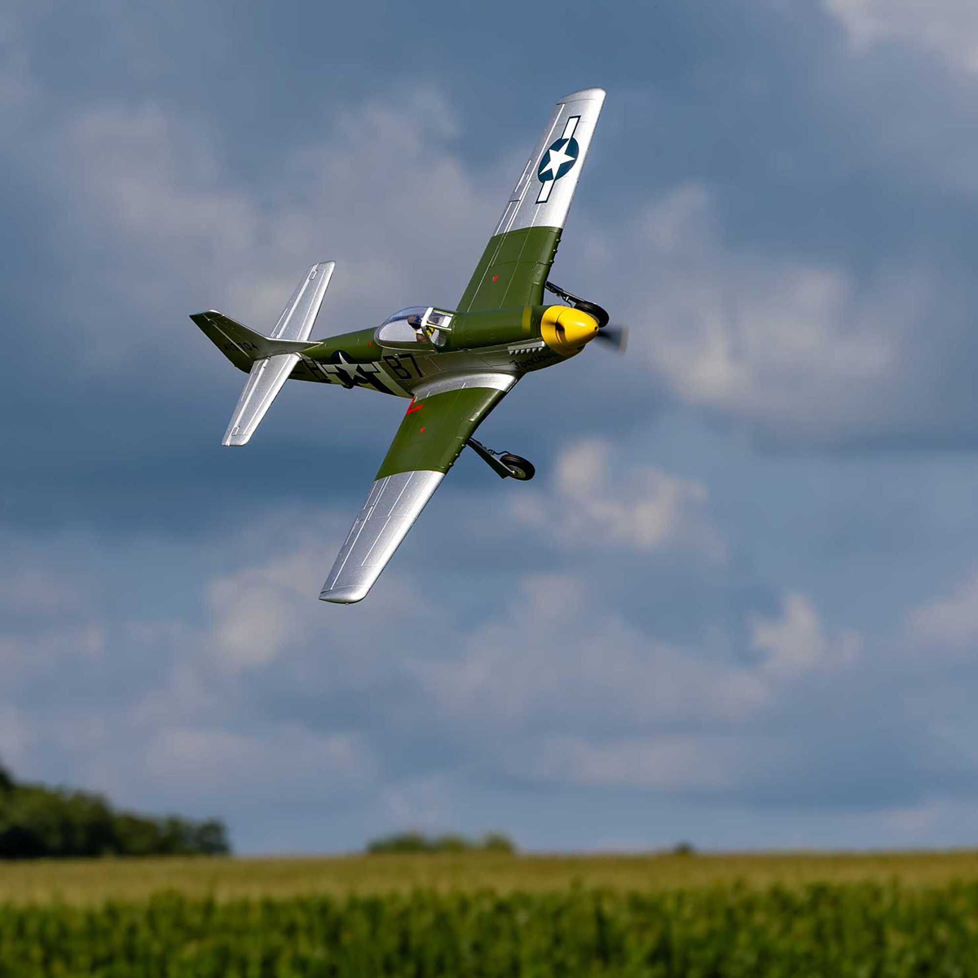 Avion E-Flite P-51D Mustang 1,0 m BNF Basic avec AS3X+ et SAFE EFL02650 - Breizh Modélisme.