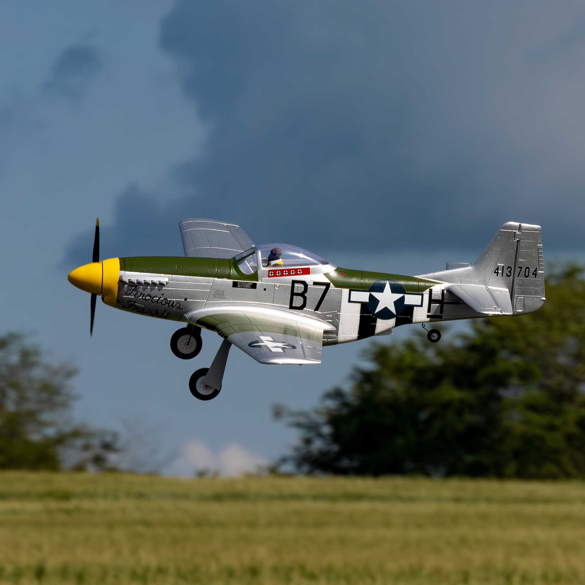 Avion E-Flite P-51D Mustang 1,0 m BNF Basic avec AS3X+ et SAFE EFL02650 - Breizh Modélisme.